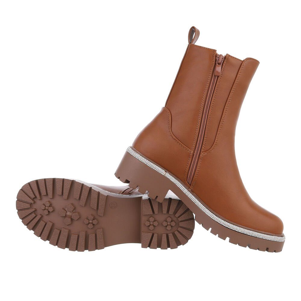 Ital-Design Damen Freizeit Plateaustiefelette (84338380) Blockabsatz günstig online kaufen