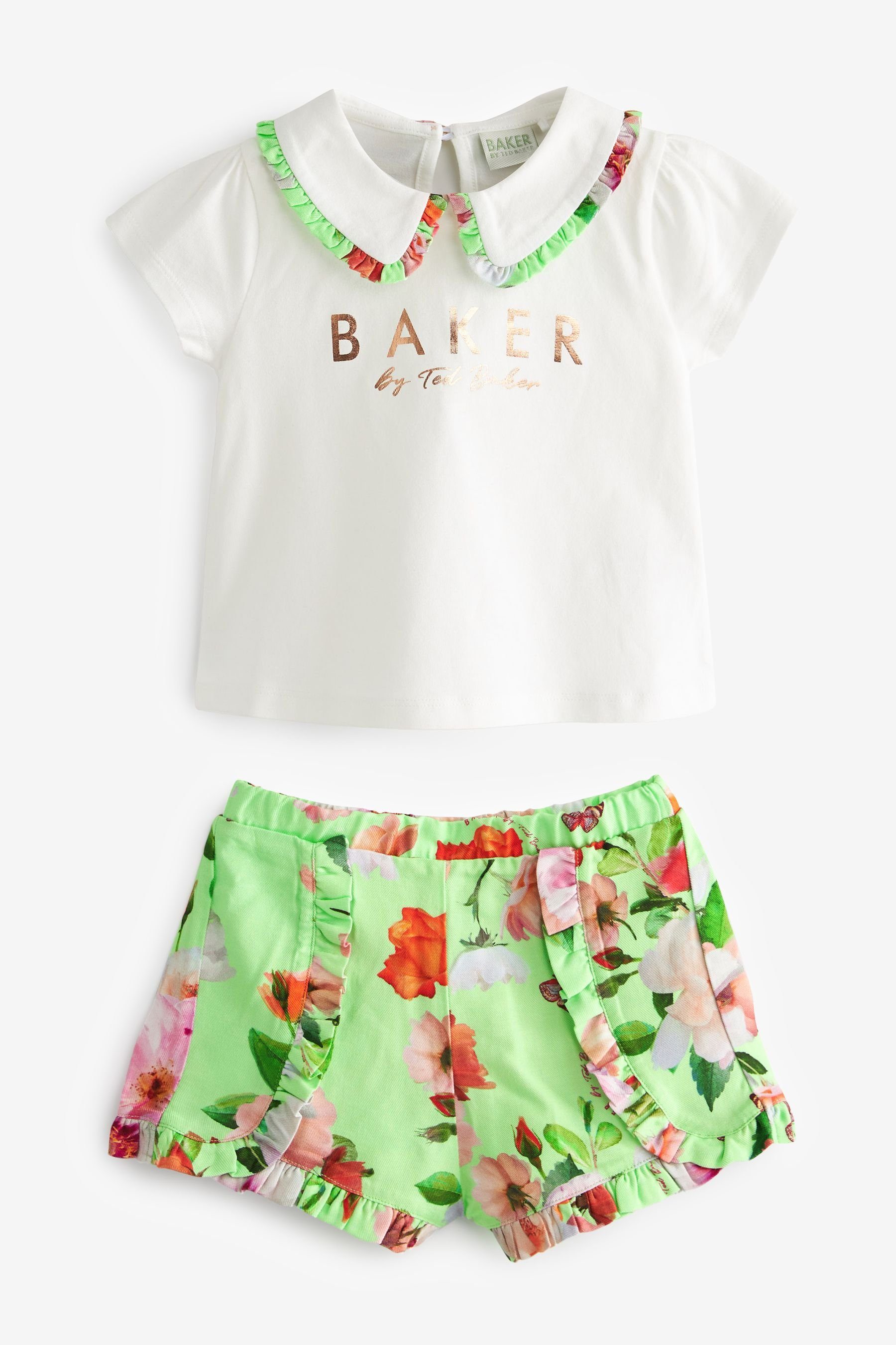 Baker by Ted Baker Shirt Ted (2-tlg) & Baker Kragen-T-Shirt und by Shorts Baker Shorts