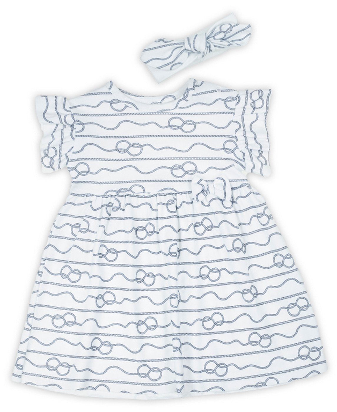 Kleid & Haarband Kleid mit Flügelärmel und Haarband(14153)