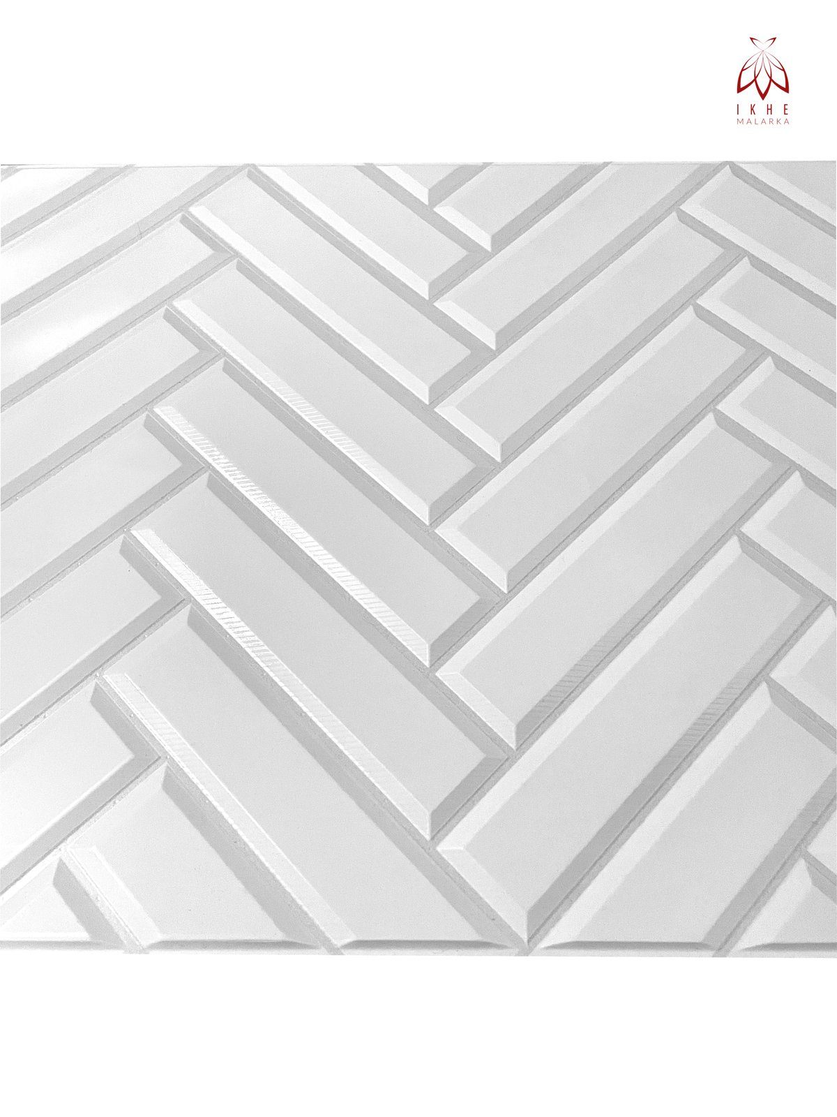 IKHEMalarka 3D Wandpaneel 4,1qm/10 Stück Tile 0,41 Mosaik qm, Verkleidung PVC Deckenpaneele 3D Wandpaneele, Wandverkleidung Imitation Fliesen Gloss cm, BxL: 48,00x87,00