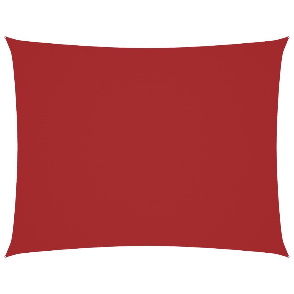 vidaXL Sonnensegel Sonnensegel Oxford-Gewebe Rechteckig 4x6 m Rot, (1-tlg)