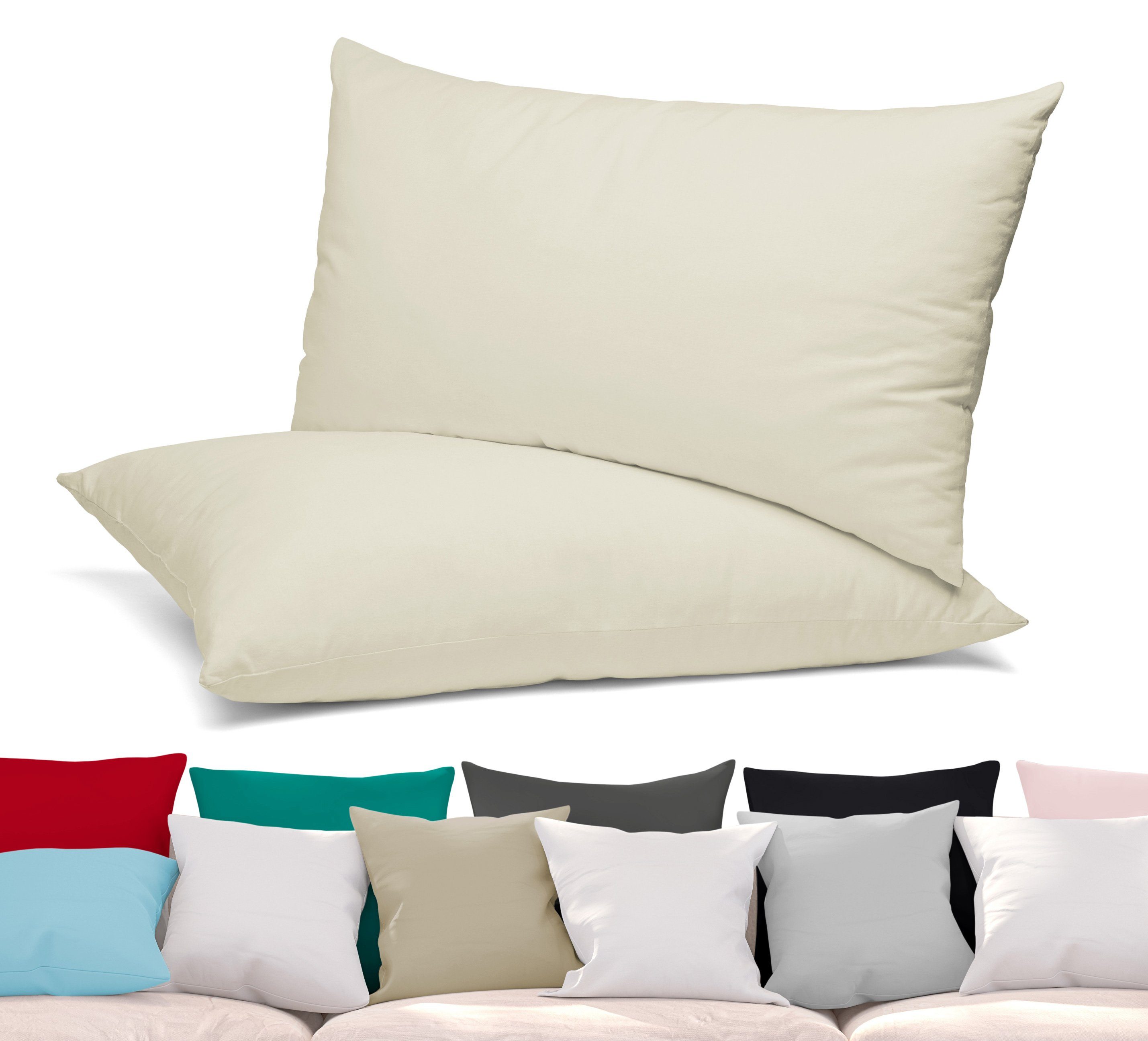 Beautex Kissenhüllen 2er Set Kissenbezug, Kissenhülle günstig online kaufen