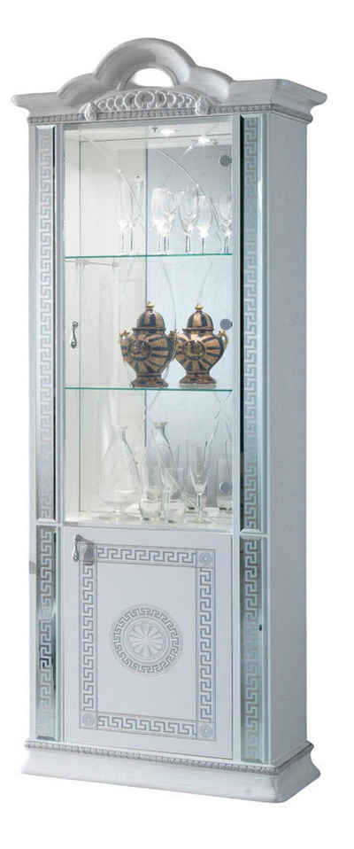 JVmoebel Vitrine Hochwertige Vitrine Luxus Holz Italienische Stil Möbel Glas Sofort (1-St) Made in Italy