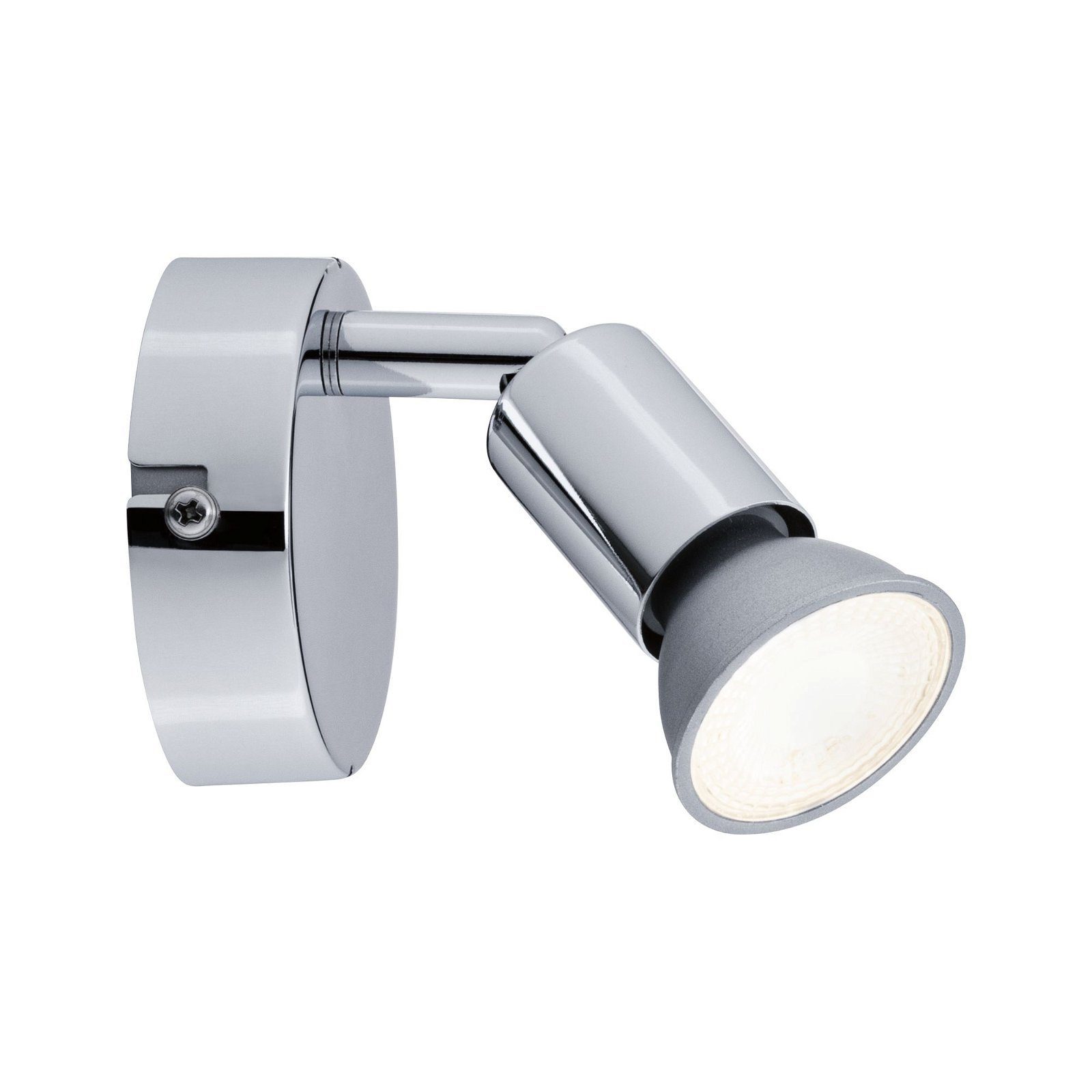 Paulmann Wandleuchte Carolina, ohne Leuchtmittel, Spotlight IP44 max. 1x10W Chrom 230V Metall, GU 10