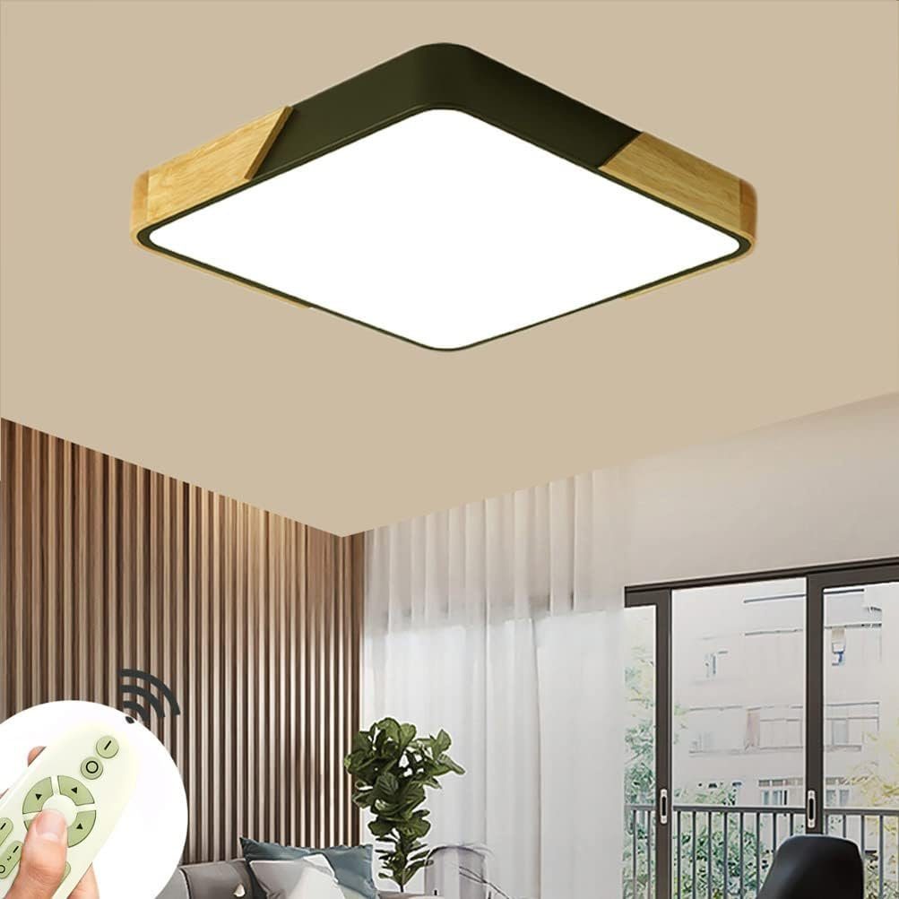 DOPWii mit Deckenlampe LED Design,Schwarz,36W,Dimmbar Fernbedienung,Modernes Deckenleuchte