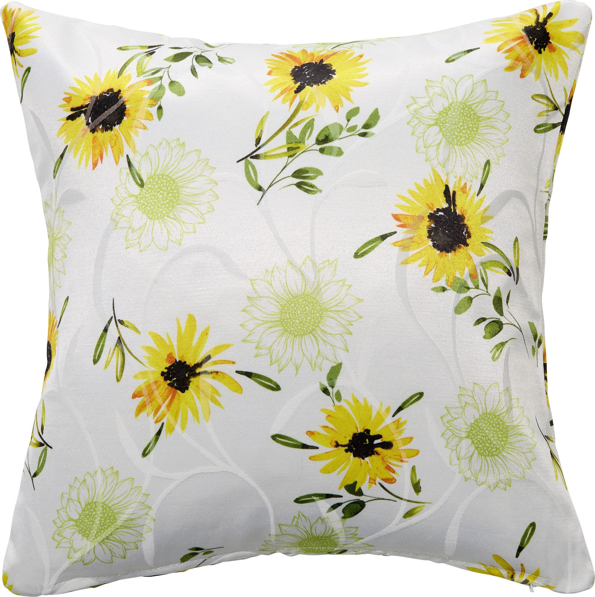Erwin Müller Kissenhülle Kissenhülle "Sonnenblume", fleckabweisend Blumen