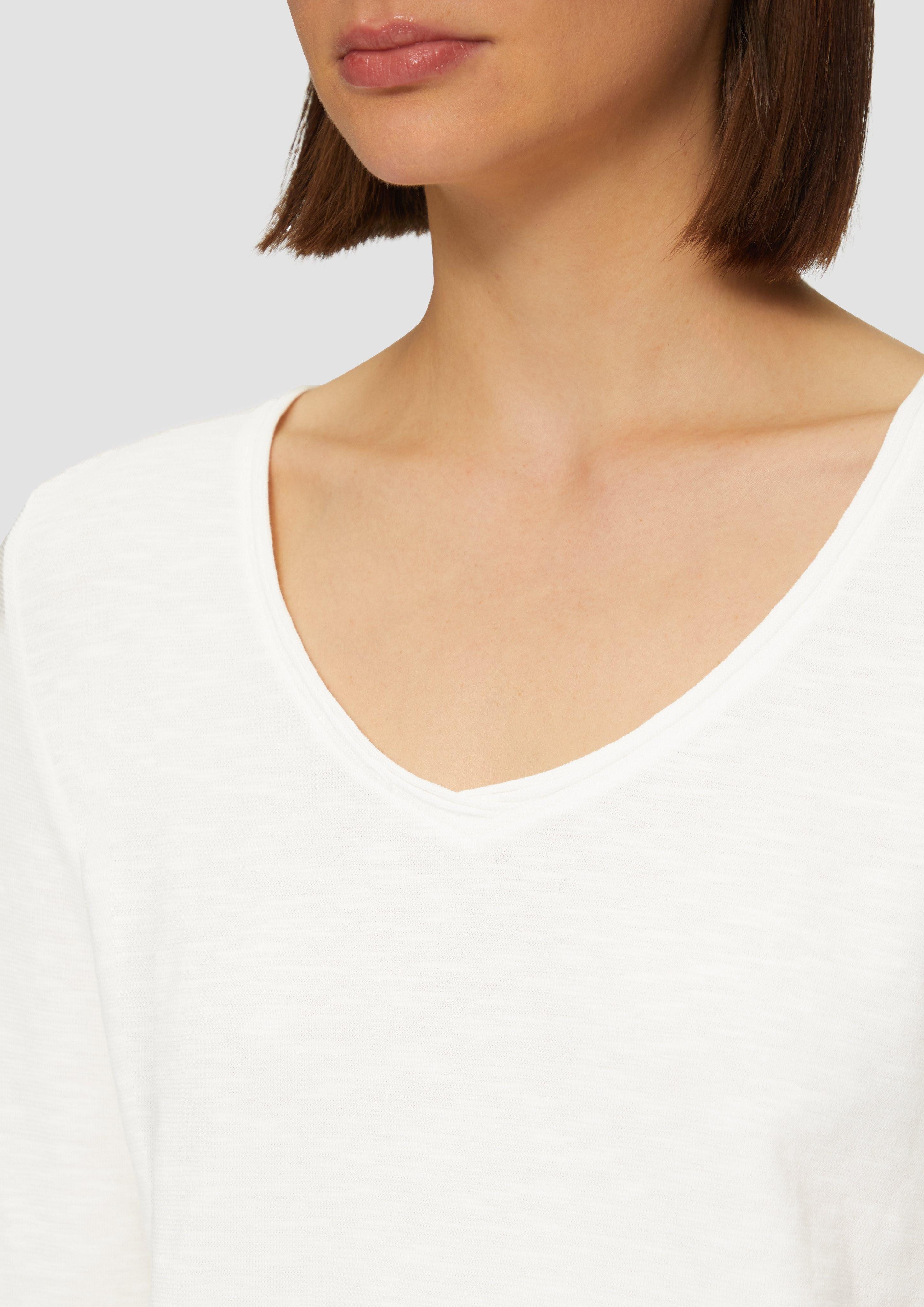 s.Oliver Langarmshirt Langarmshirt aus Slub Yarn günstig online kaufen