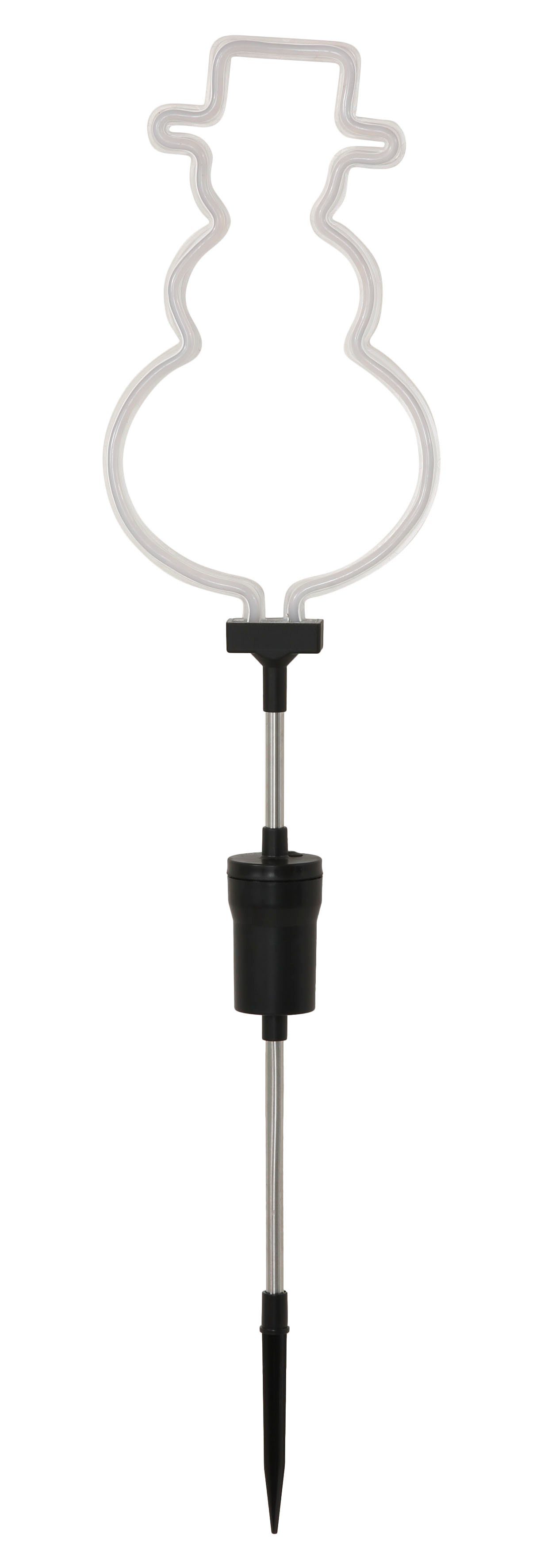 BONETTI LED Gartenleuchte Schneemann, LED Neon Stab für den Garten