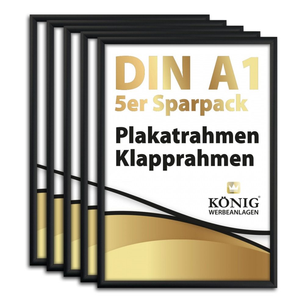 Dreifke Rahmen 5 Dreifke® Plakatrahmen DIN A1, 25mm Aluminium Profil, schwarz, inkl