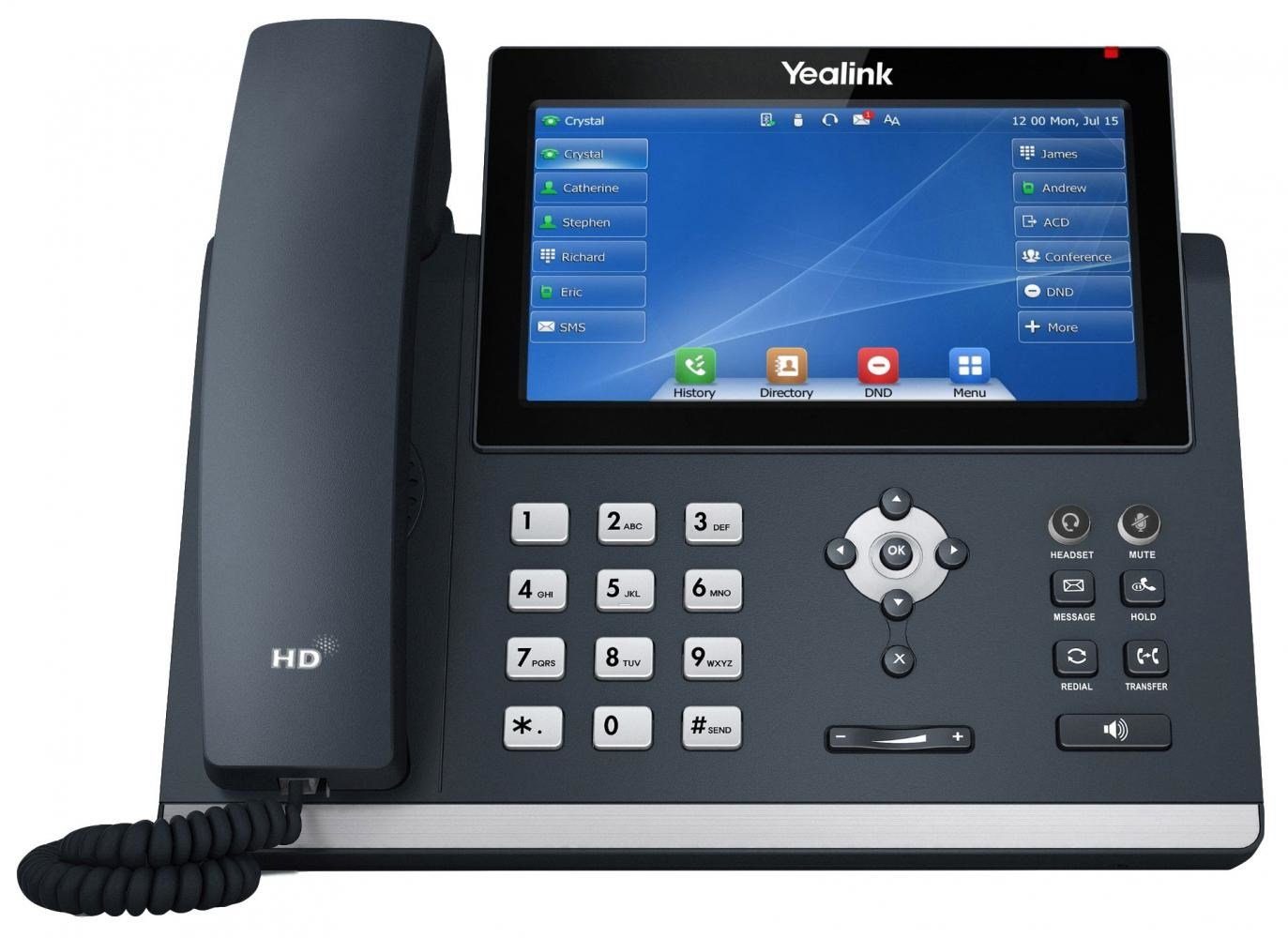 Yealink SIP-T48U IP-Telefon Grau LED WLAN DECT-Telefon