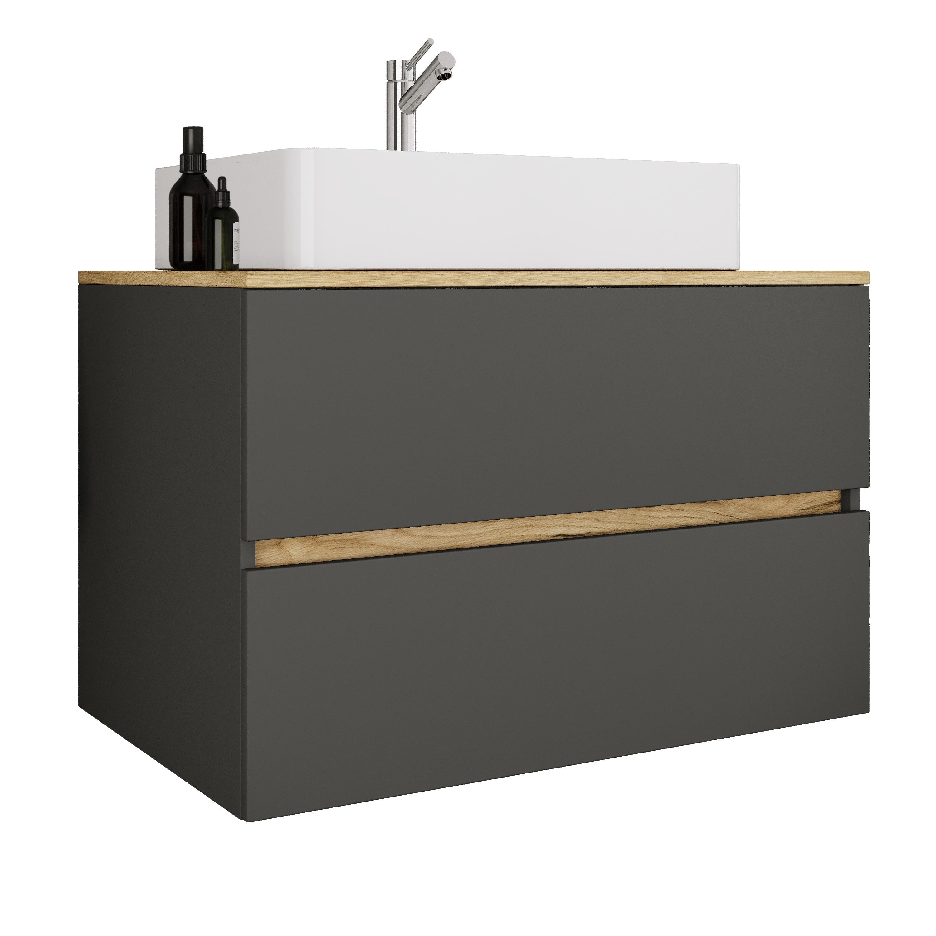 VCM Waschtisch 2 teilig Badmöbel-Set Waschplatz Cosila (Set, 2-St., 1x Unterschrank 1x Waschbecken)
