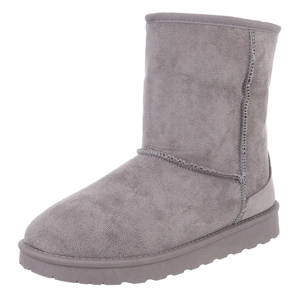 Ital-Design Damen Snowboots Freizeit Snowboots (88460398) Flach Flache Stiefeletten in Grau