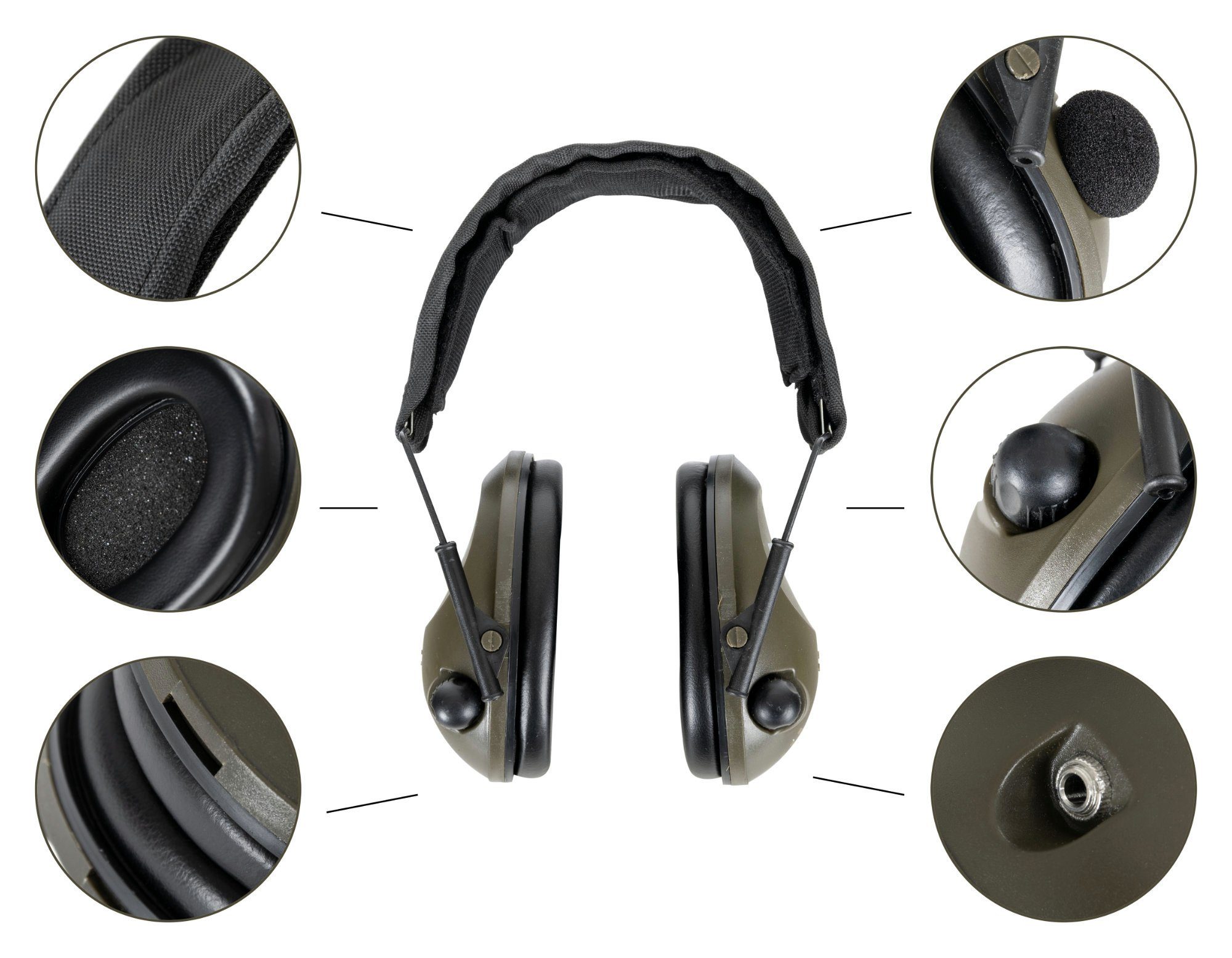 Stagecaptain Bügelgehörschutz ContraNoise “Active-Volume-System”, mit Kopfhörer Größenverstellbar Gehörschutz