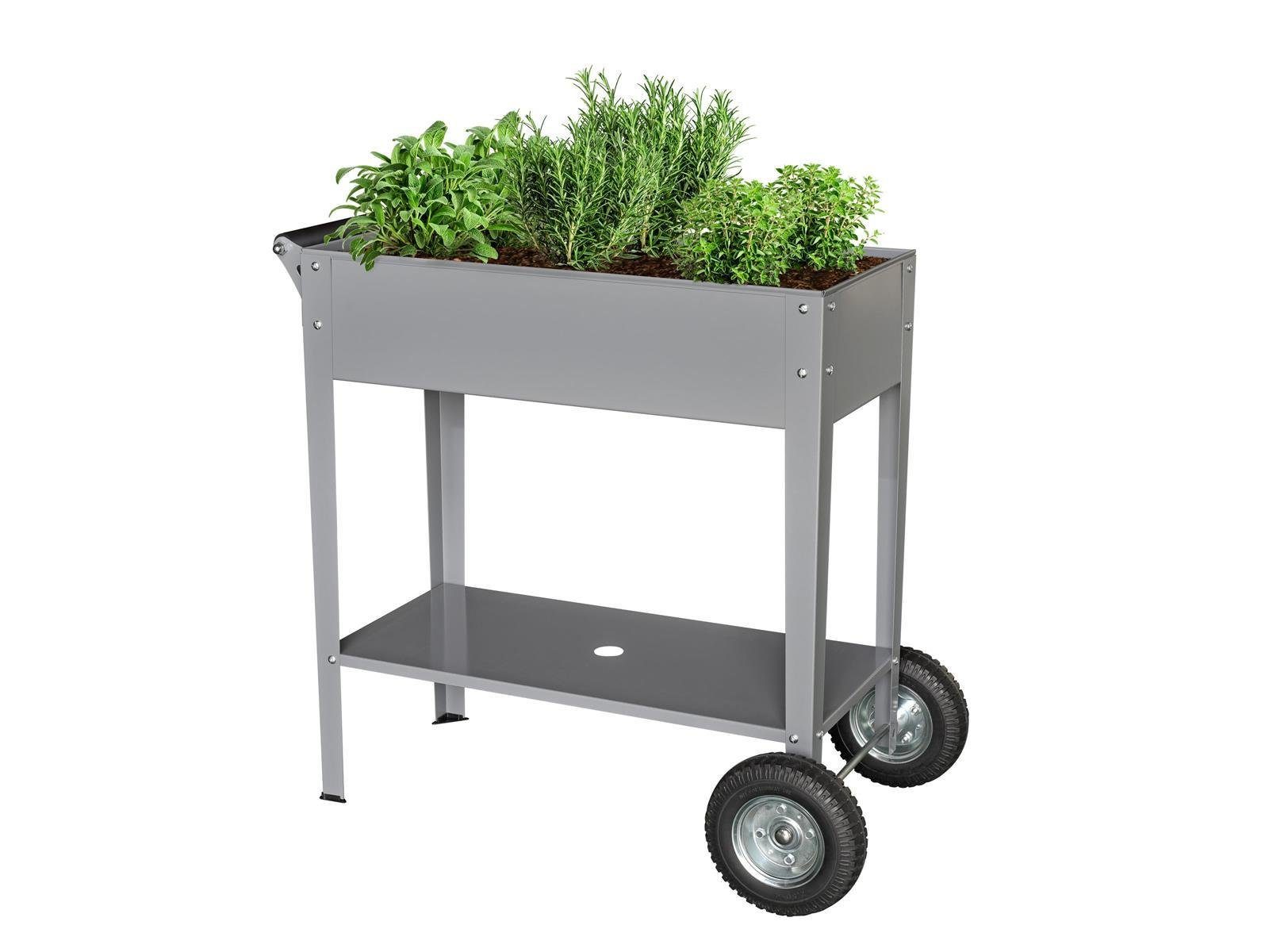 bellavista - Home&Garden® Hochbeet Hochbeet mit Rollen, 85x50x80cm, 16cm tief (Set, 85x50x80cm, Pflanzkasten 16cm tief), wetterfest - Garten, Terrasse, Balkon & Outdoor