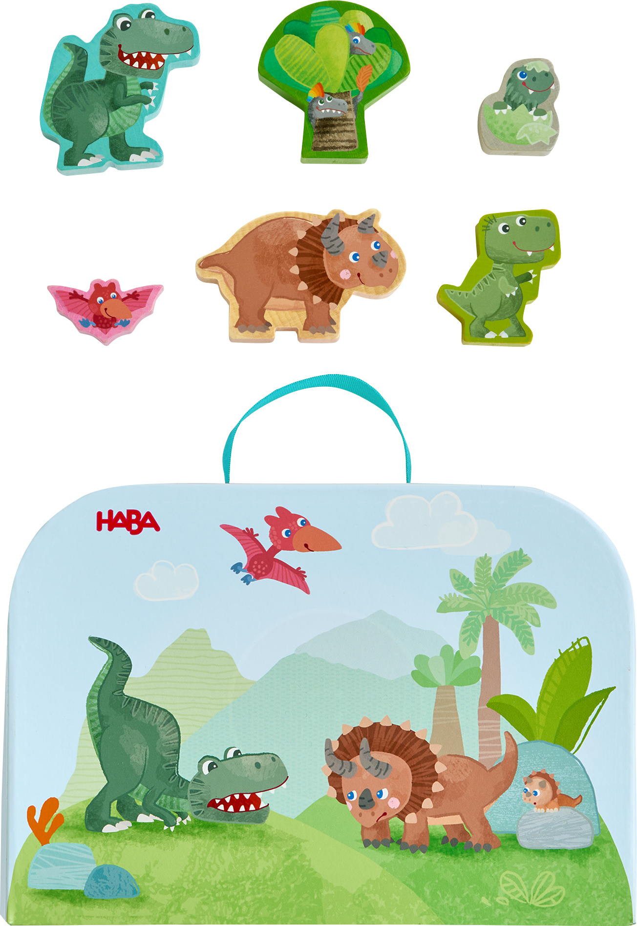 Haba Kleinkindwelt Spielwelten Spielwelt im Koffer Dinosaurier 2014170001 Spielbausteine