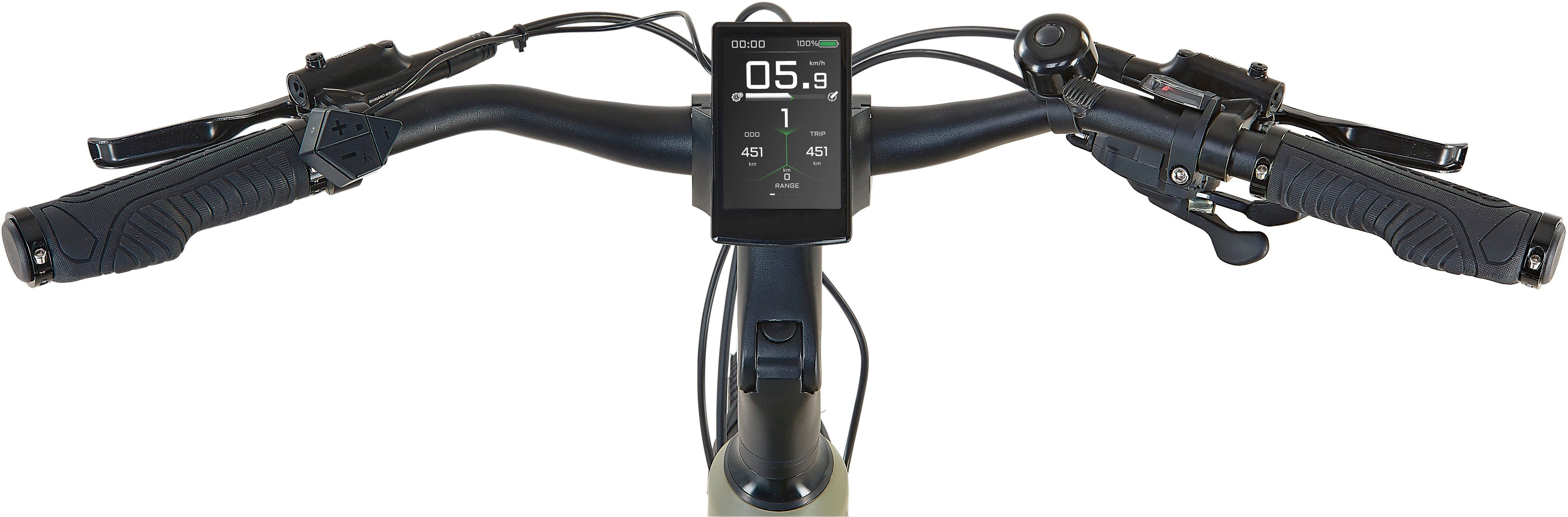 Prophete E-Bike Trekkingrad Entdecker 4.0, 10 Gang microSHIFT XLE Schaltwerk, Kettenschaltung, Mittelmotor, 540 Wh, Pedelec, Elektrofahrrad für Damen