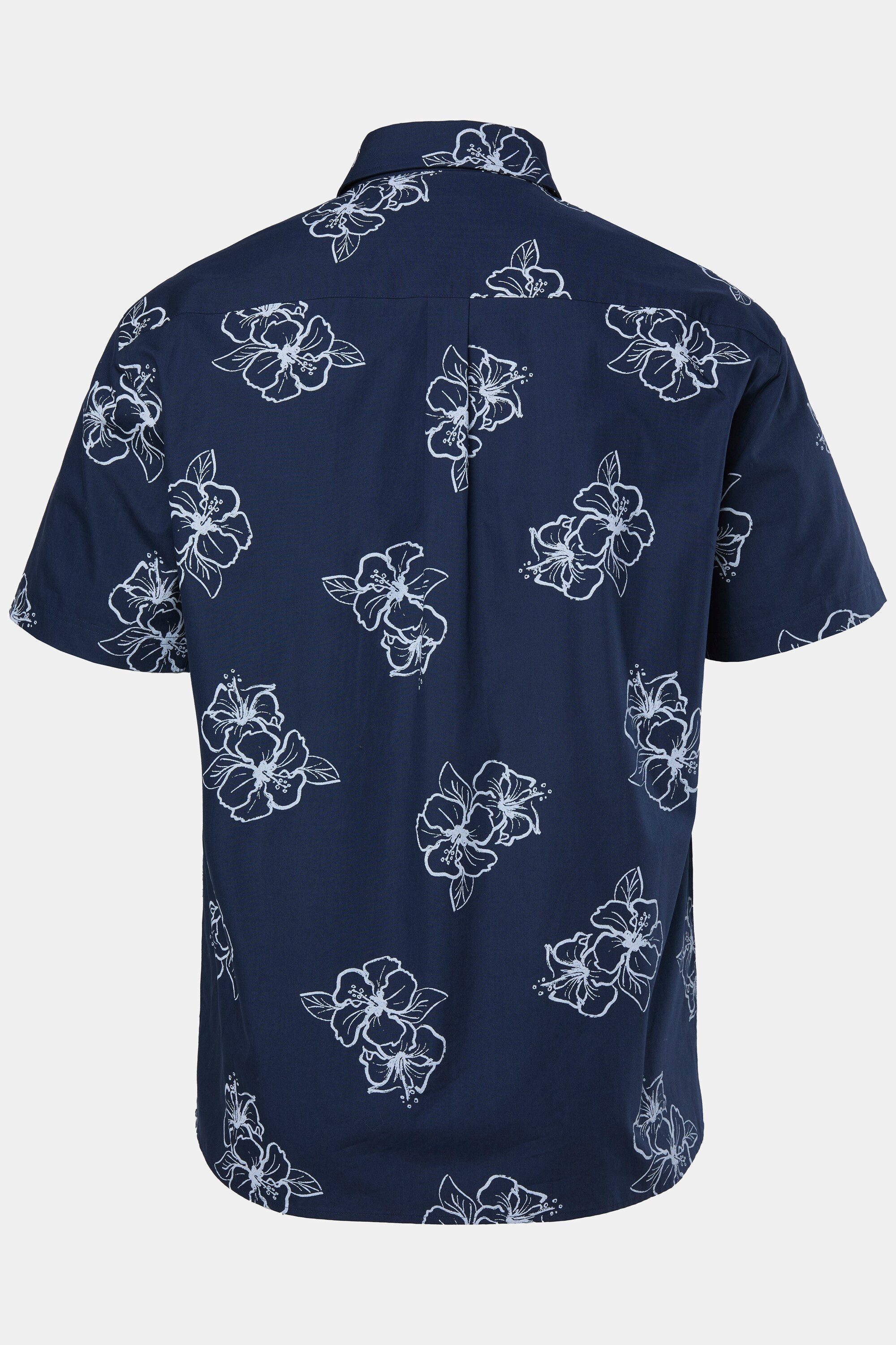 Men Plus Kurzarmhemd Hemd Halbarm florales Muster Kentkragen bis 8 XL – Bild 2 von 2