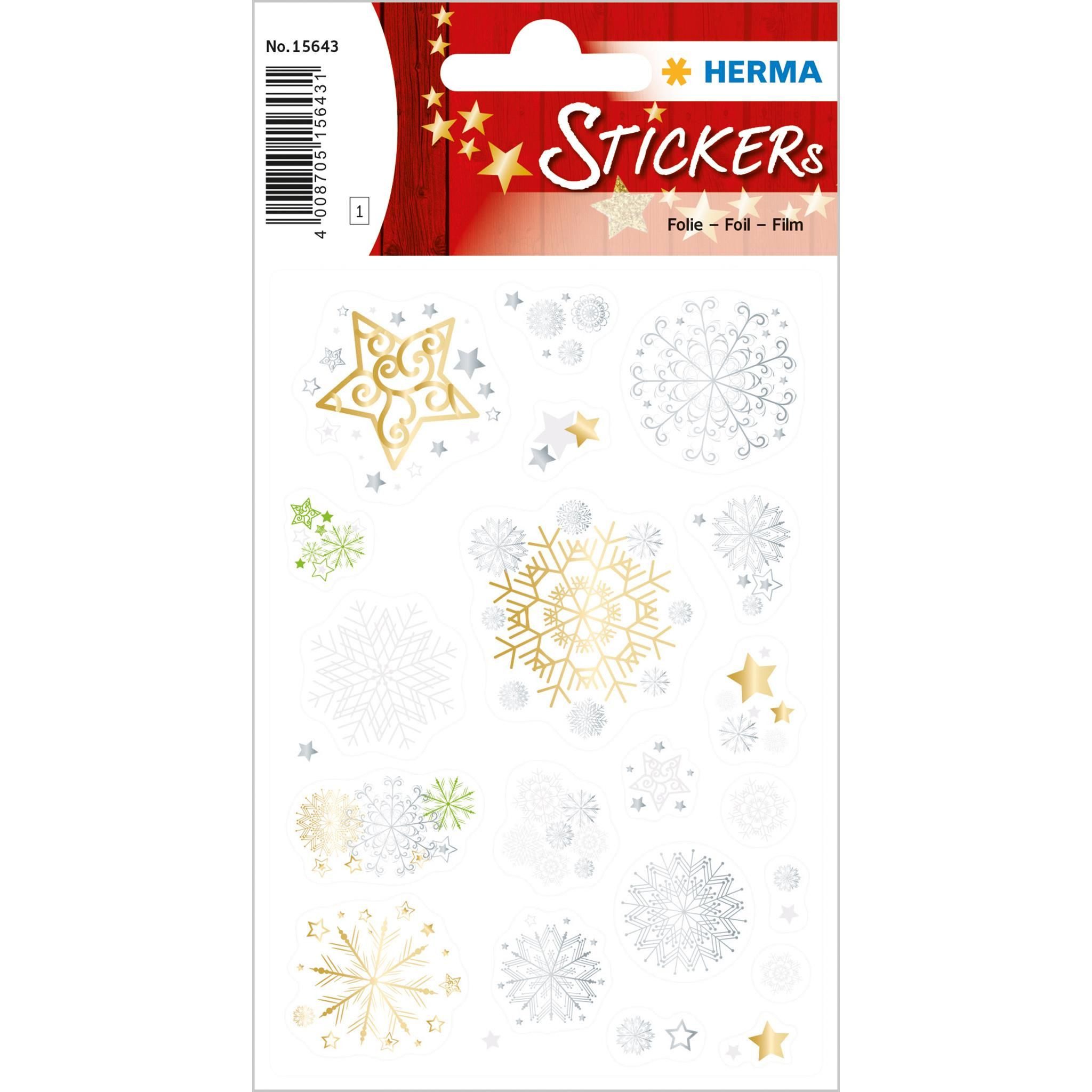Sticker Herma Sticker CREATIVE Weihnachten Sternengestöber Folie 1 Bl