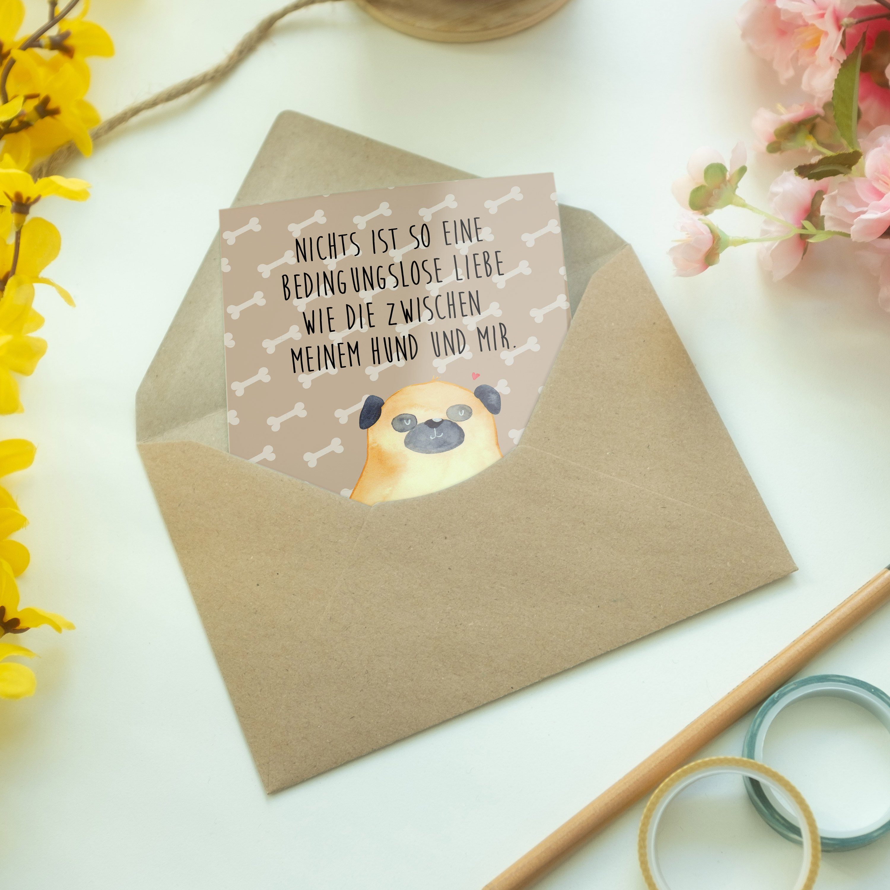 Hundeglück Geschenk, Panda Grußkarte Mrs. Haustier, & - Einladungsk Mr. - Mops Geburtstagskarte,