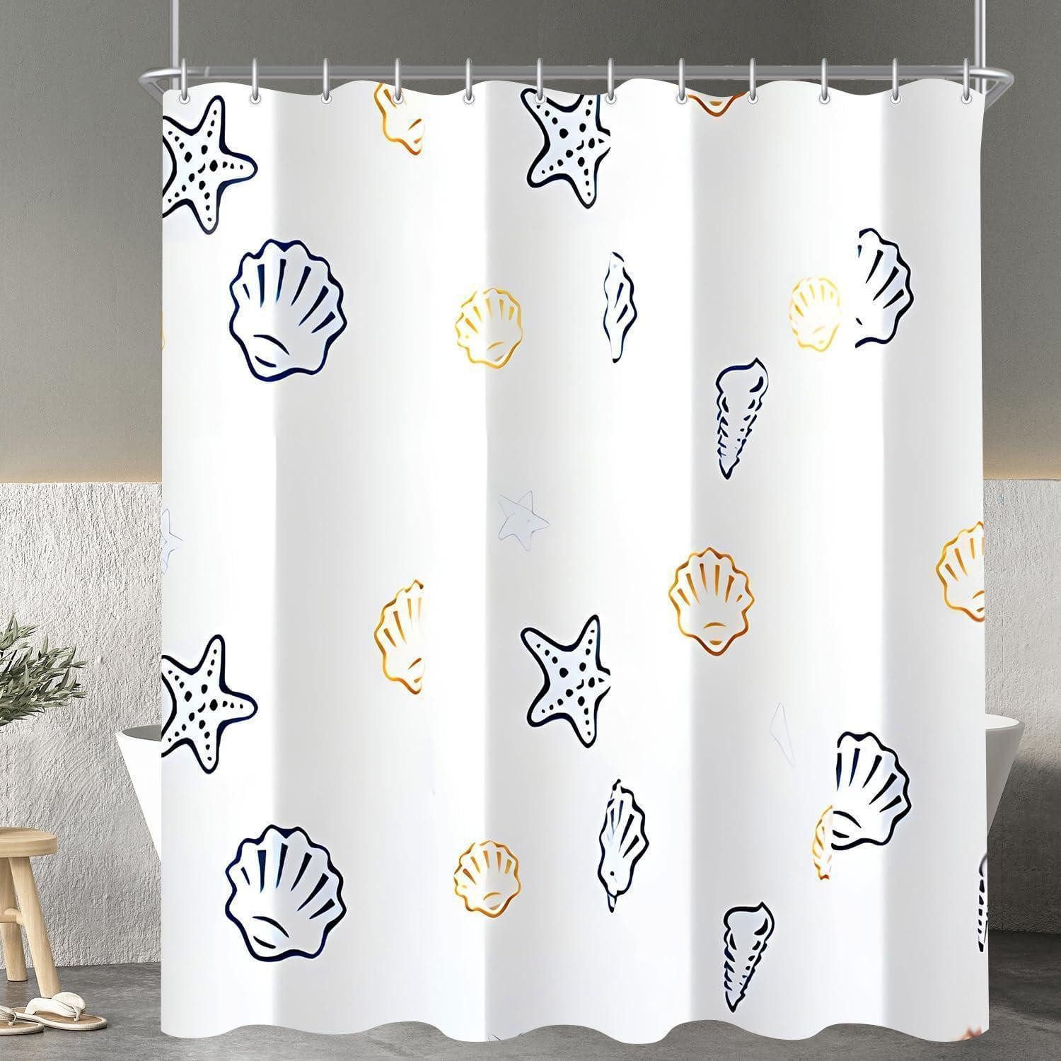 LuxusKollektion Duschvorhang Duschvorhang 300x200cm Klein Ozeanstern H200 x B300 cm (1er Pack)