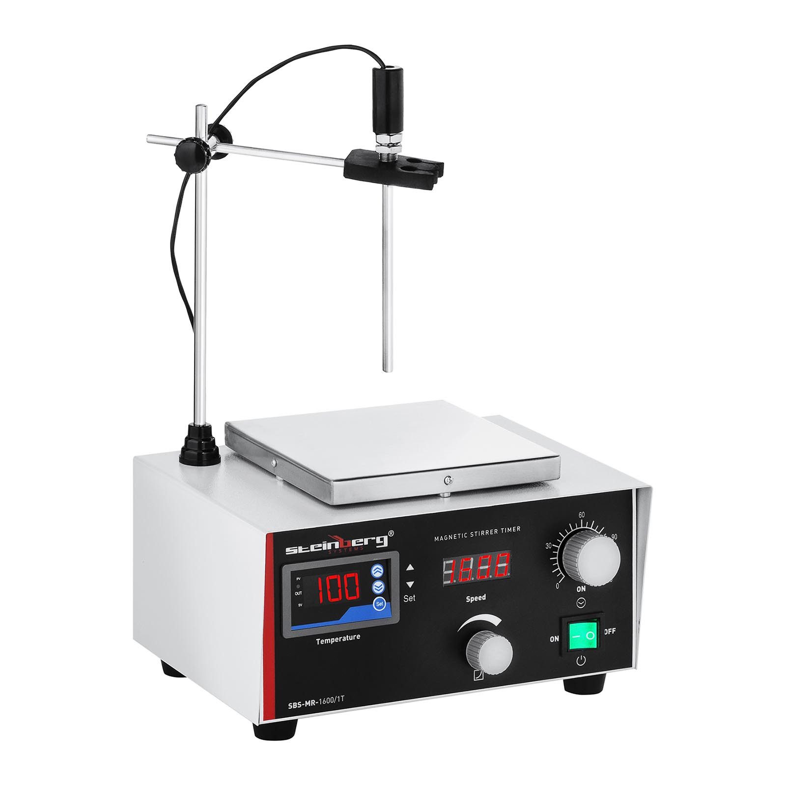 Steinberg Systems Rührquirl Magnetrührer Heizplatte Kochplattenmischer Wärmeplatte Liquid Mixer, L: 20.5 cm