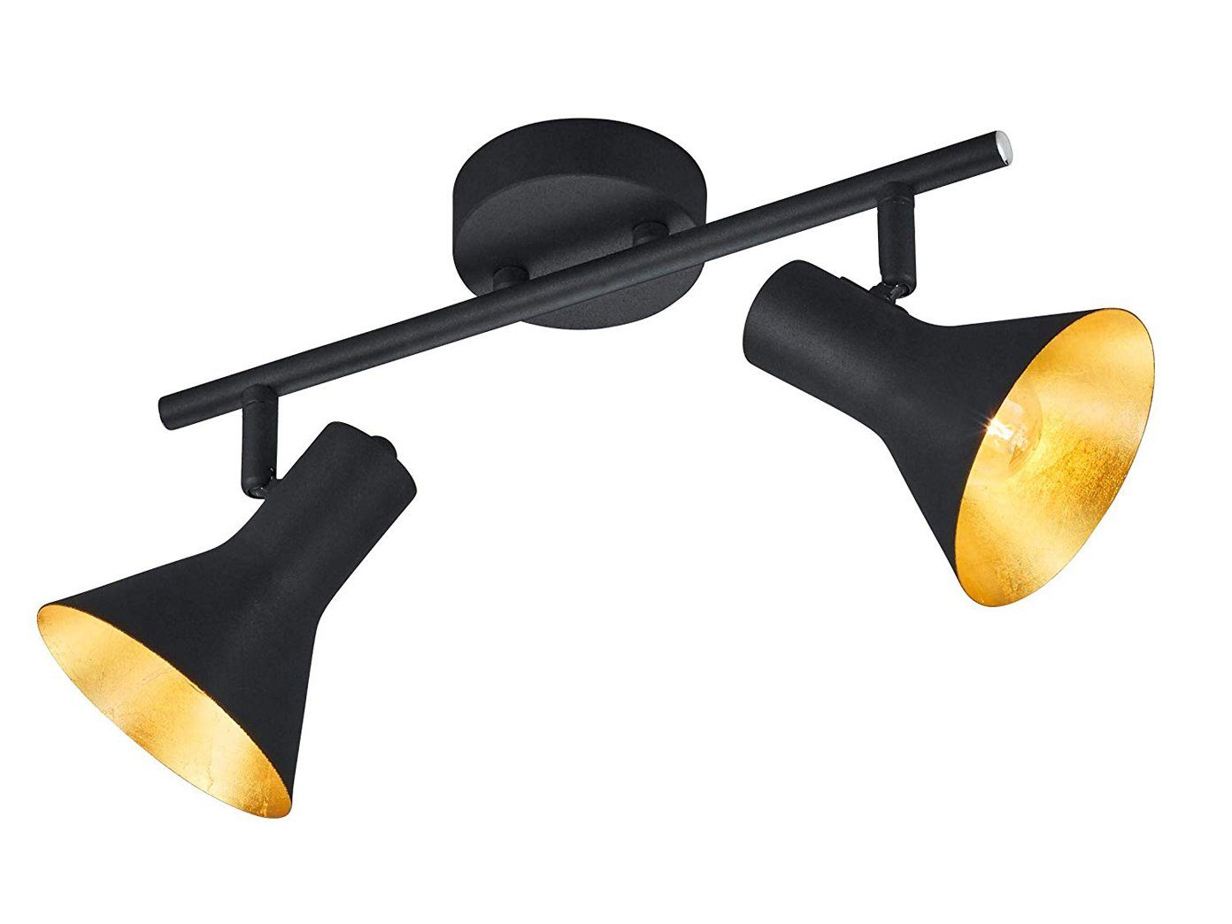 Lampe Breite LED Treppenhaus & Gold, Esstisch über-n Warmweiß, Extern Deckenstrahler, über 33cm im Hausinstallation, LED wechselbar, dimmbar meineWunschleuchte innen Schwarz