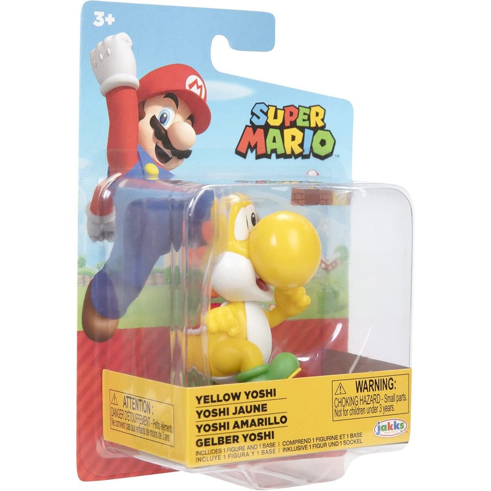 Super Mario Actionfigur Nintendo Super Mario Figur Running Yellow Yoshi, 6,5 cm