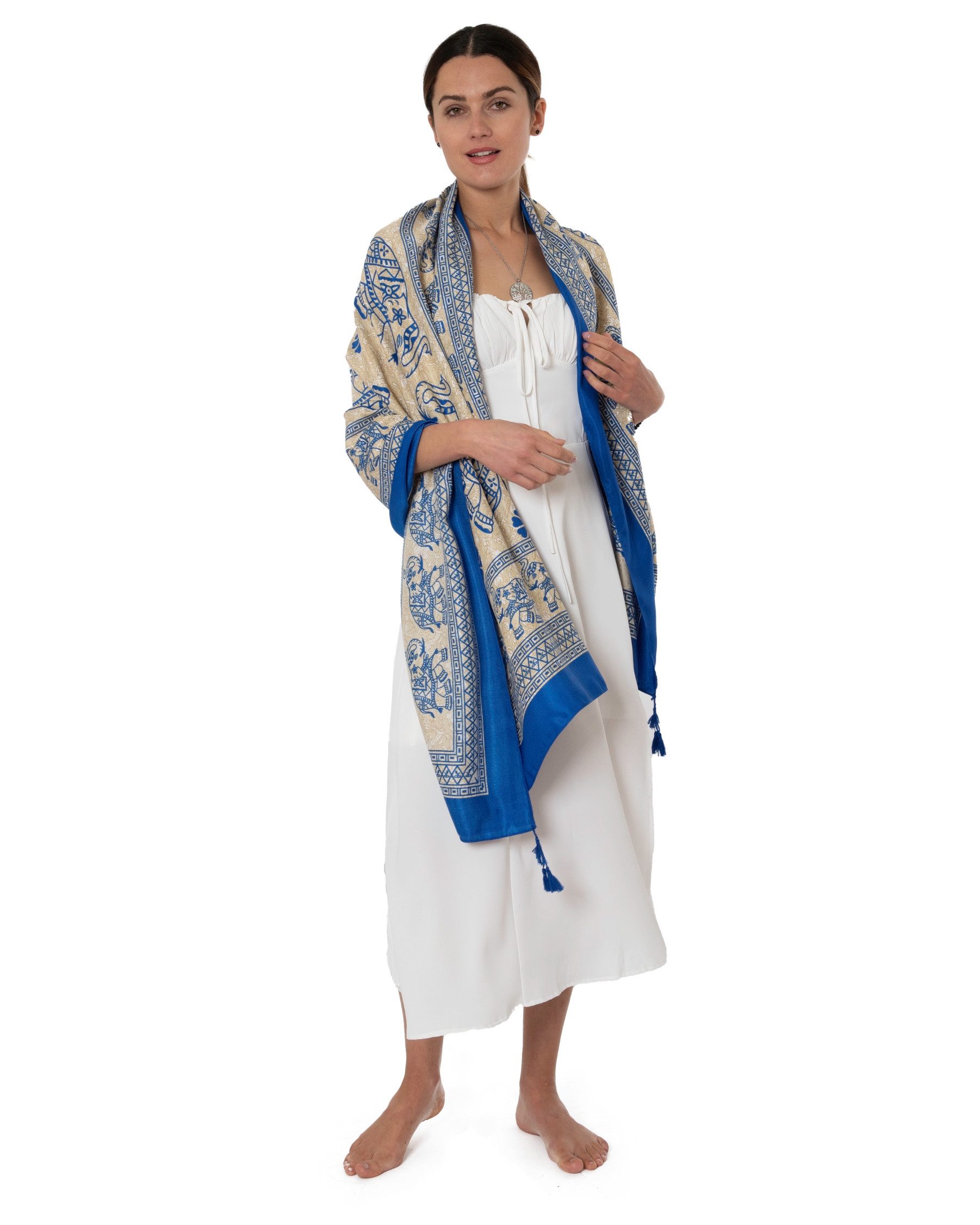 MayTree Modeschal Strandschal 85 x180 Elefanten, günstig online kaufen