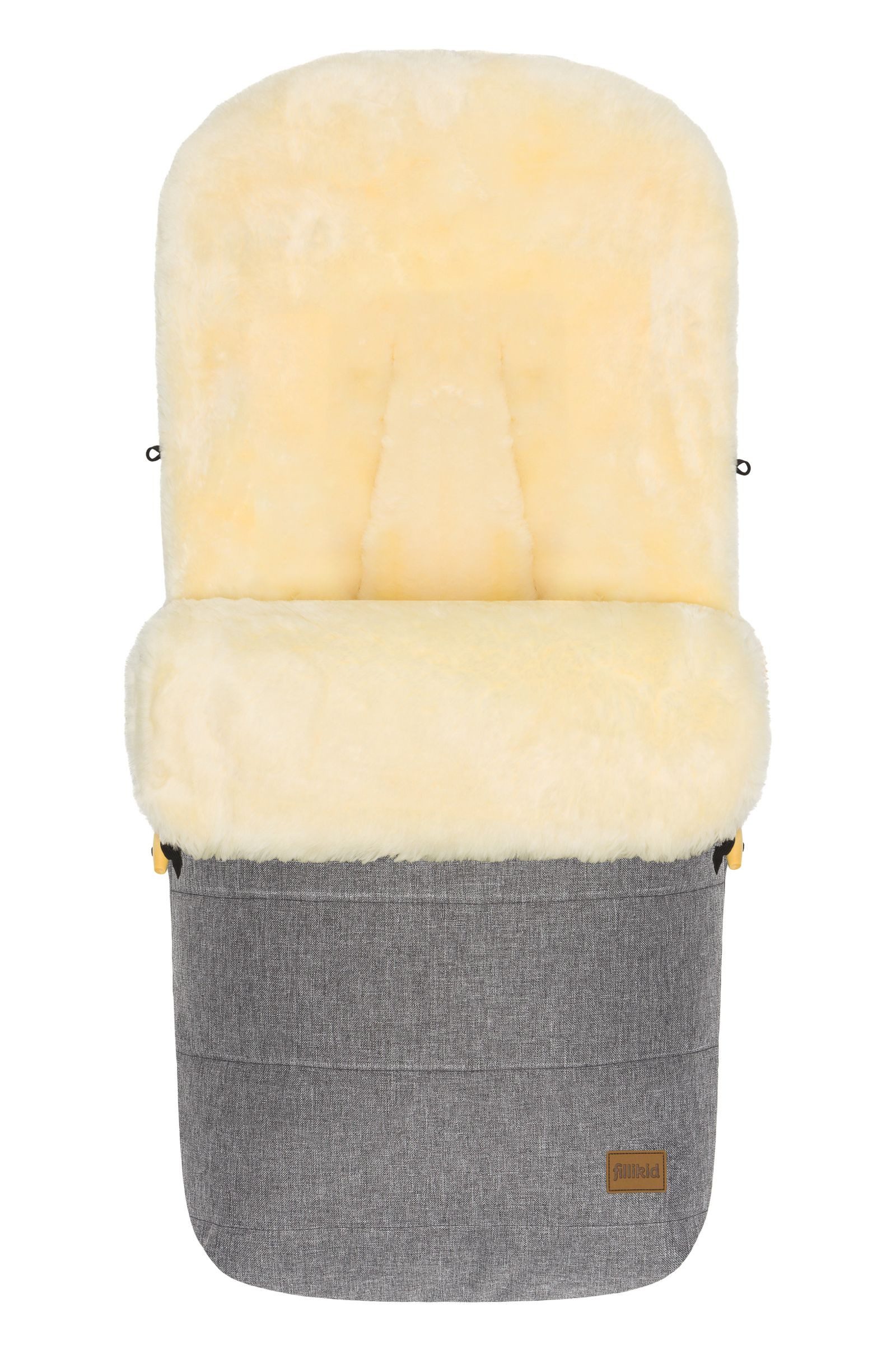 Fillikid Fußsack Winterfußsack Bernina Lammfell Exklusiv, warmer Winterfußsack mit echtem Merino-Lammfell wasserabweisend und