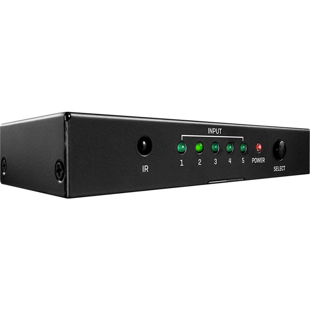 LINDY 5 Port HDMI 18G Switch 5 Port HDMI-Switch mit Fernbedienung 3840 Netzwerk-Adapter