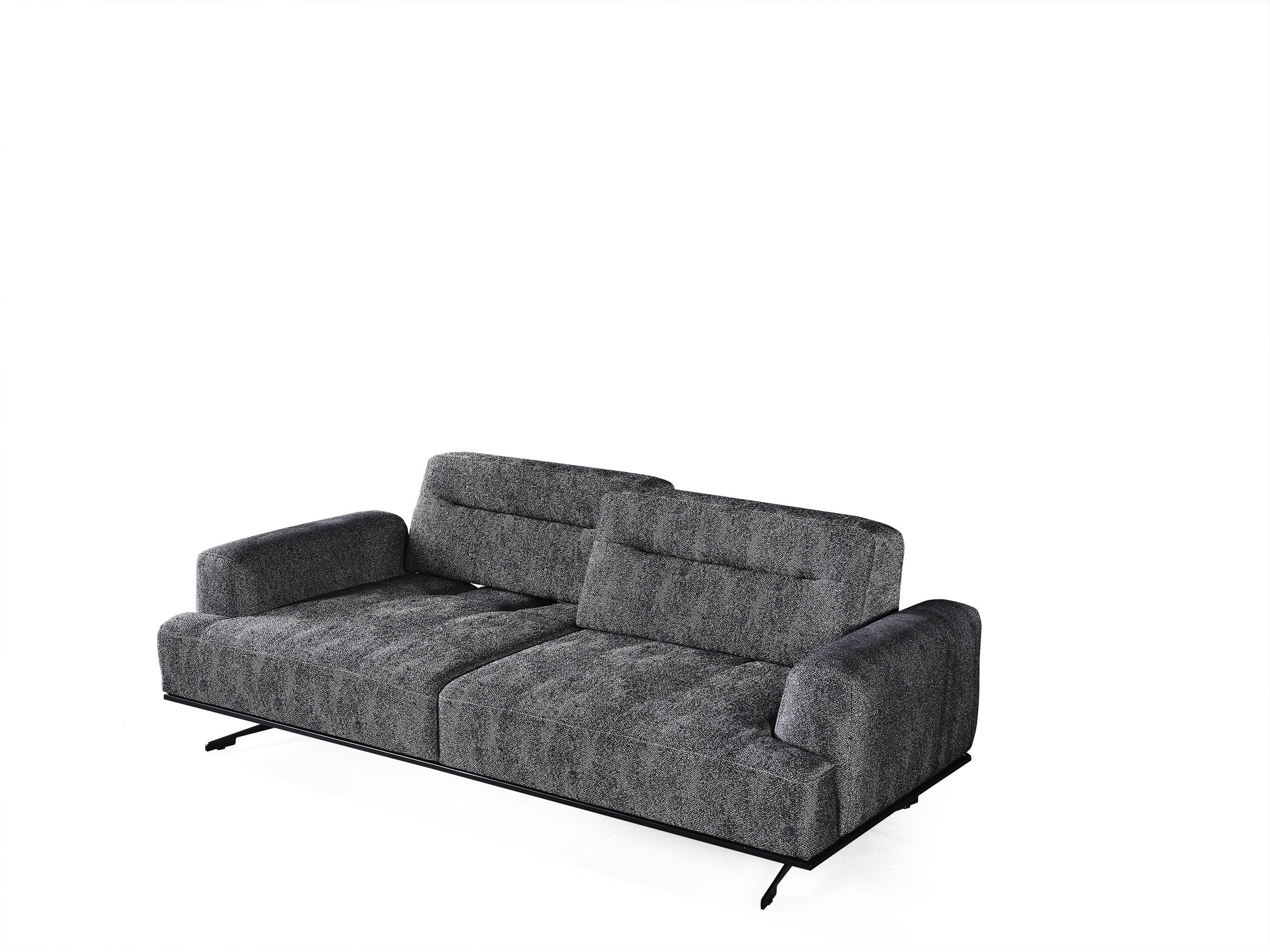 Sofa Möbel Samtstoff Mikrofaser Teil, Handmade Quality,strapazierfähiger Anthrazit 1 Royal, Villa