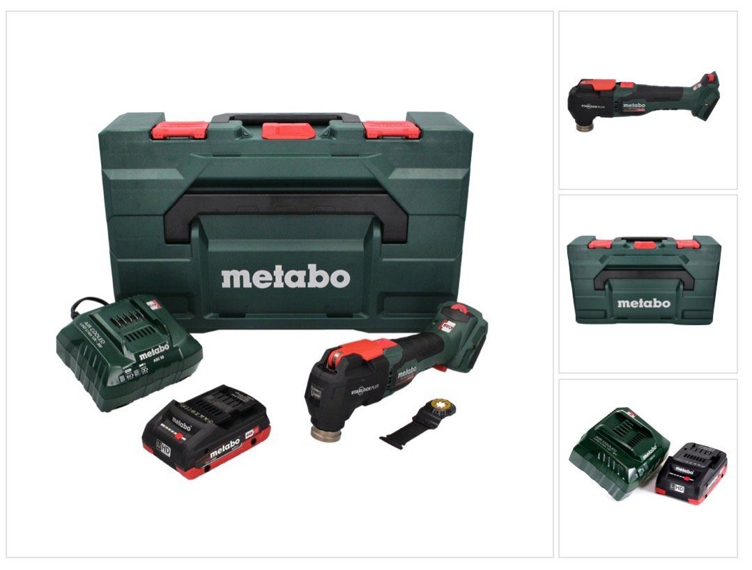 metabo Akku-Multifunktionswerkzeug MT 18 LTX BL QSL Akku Multitool 18 V Brushless Starlock Plus + 1x Akk