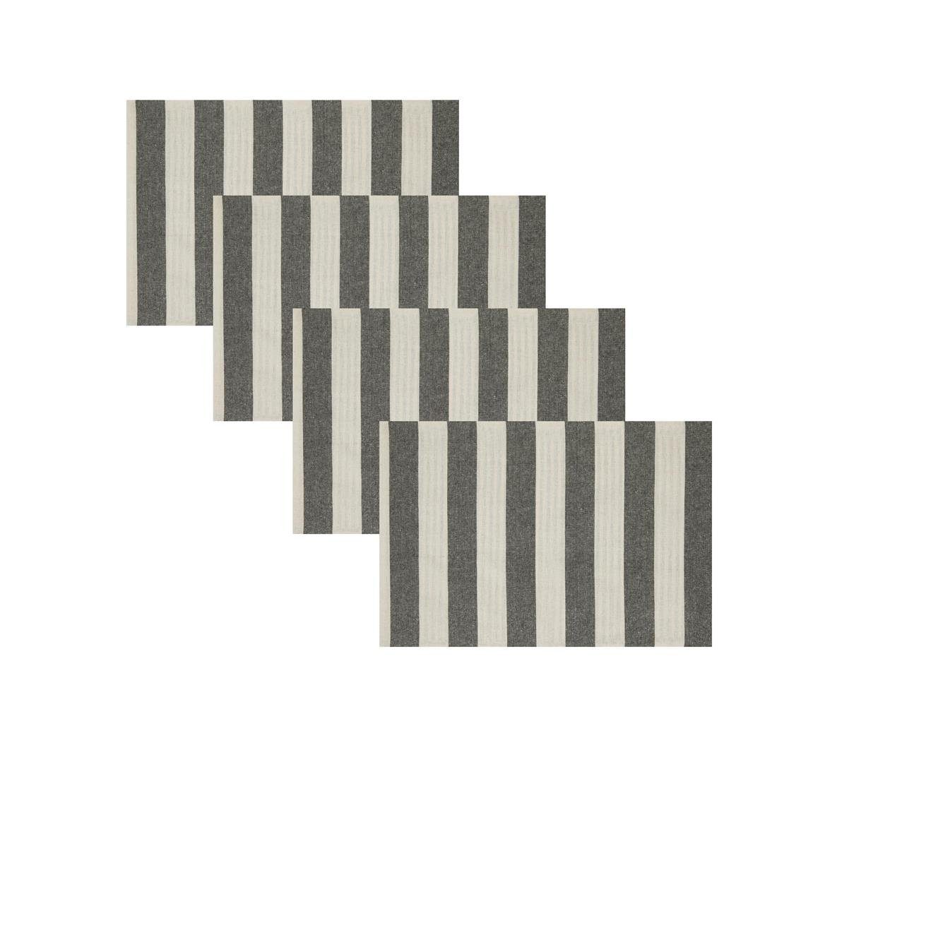 Magma Heimtex Platzset 4teilig 35x45cm Baumwolle saugfähig pflegeleicht gestreift, (Spar-Set, 4-St., 4 Platzdeckchen), Wendetischset