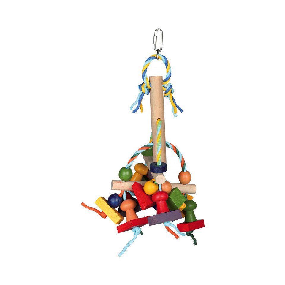 Vogelspielplatz Holzspielzeug, bunt