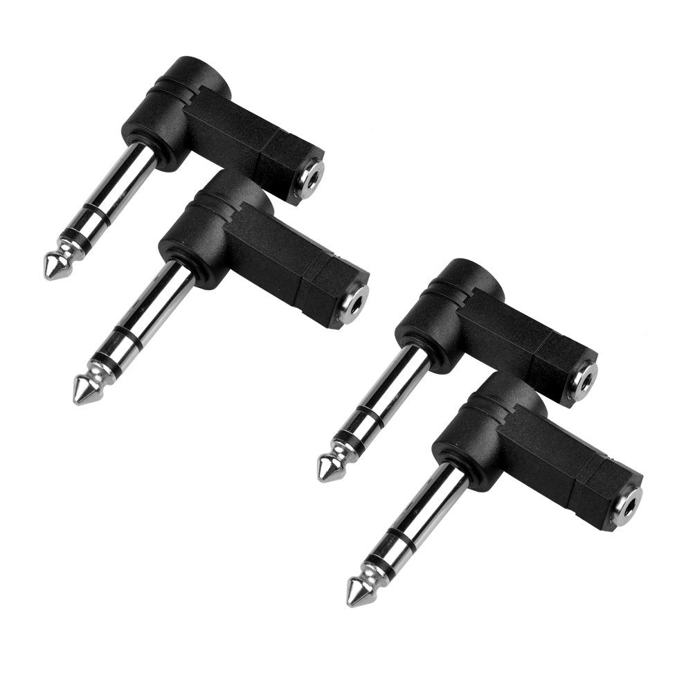 euroharry 3,5 bis 6,35 Audio-Adapter, 90 Grad 6,35 mm Adapter Audio-Adapter