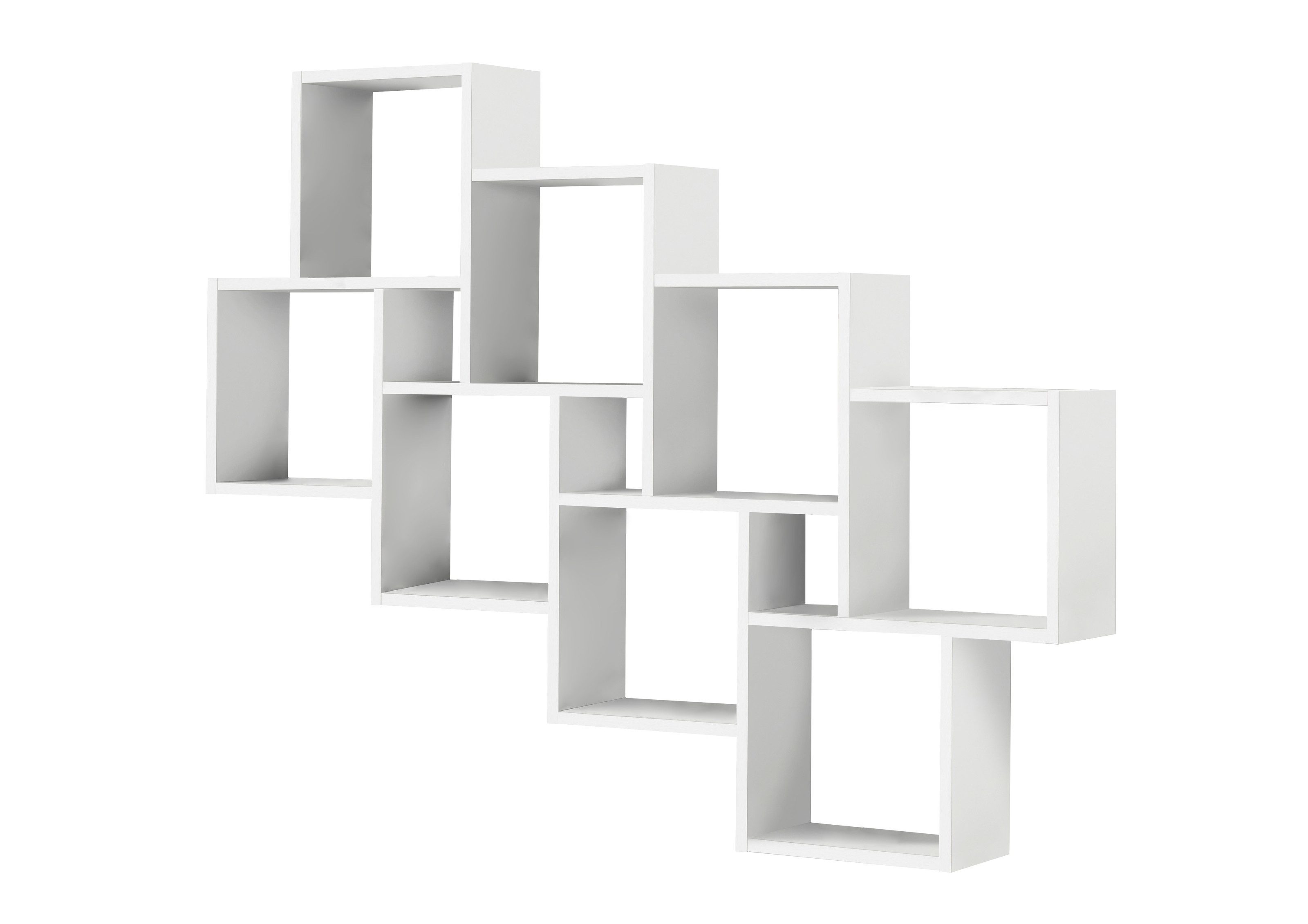 PREISBRECHER Wandregal LAURIO 3, in Brillantweiß - 94,5x120,8x15,7cm (BxHxT)