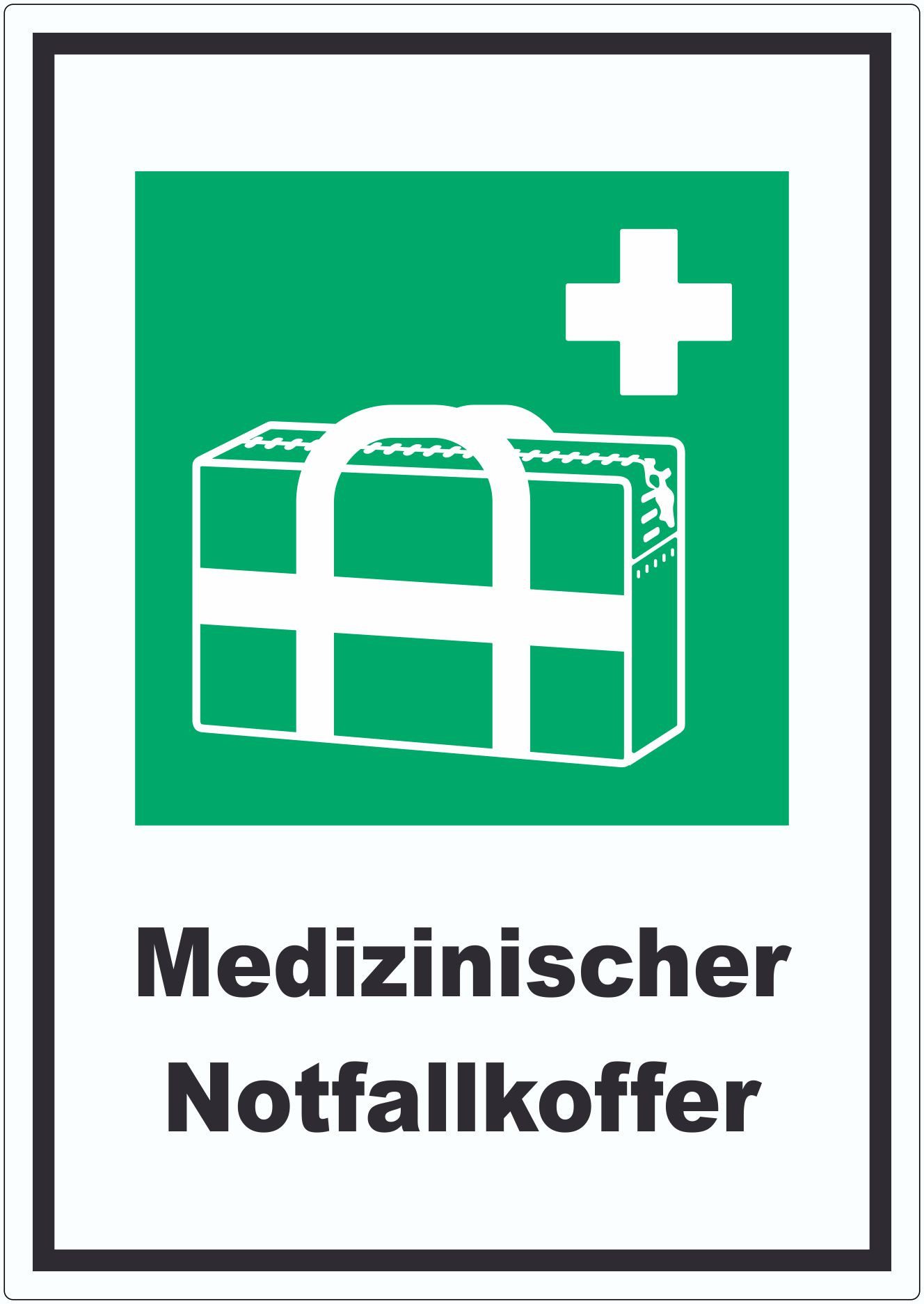 HB-Druck Aufkleber Medizinischer Notfallkoffer Aufkleber, wetterfest, UV-beständig, kratzfest