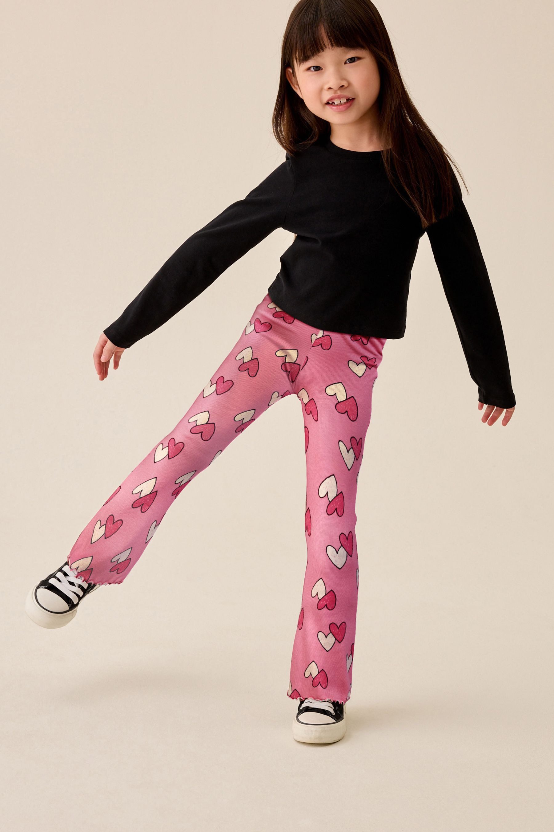 Next Leggings Gerippte Leggings mit ausgestelltem Bein (1-tlg) – Bild 3 von 5