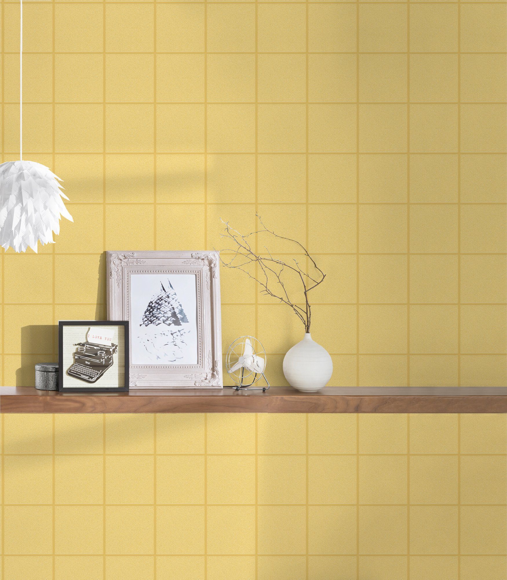 Luxury Vliestapete grafisch, Paper Création Geometrisch Tapete A.S. Architects wallpaper, gelb