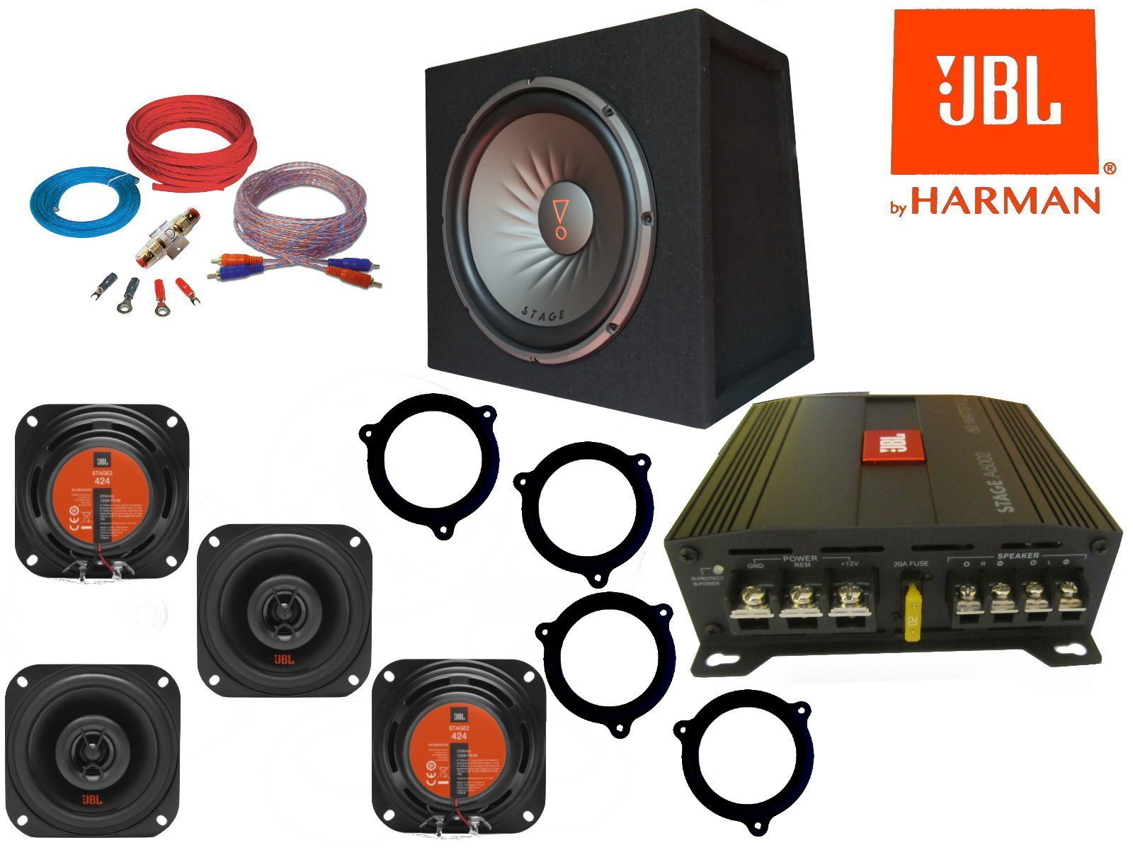 DSX JBL Set für BMW 5er E60 E61 2003-2010 Set Lautspre Auto-Lautsprecher (420 W)