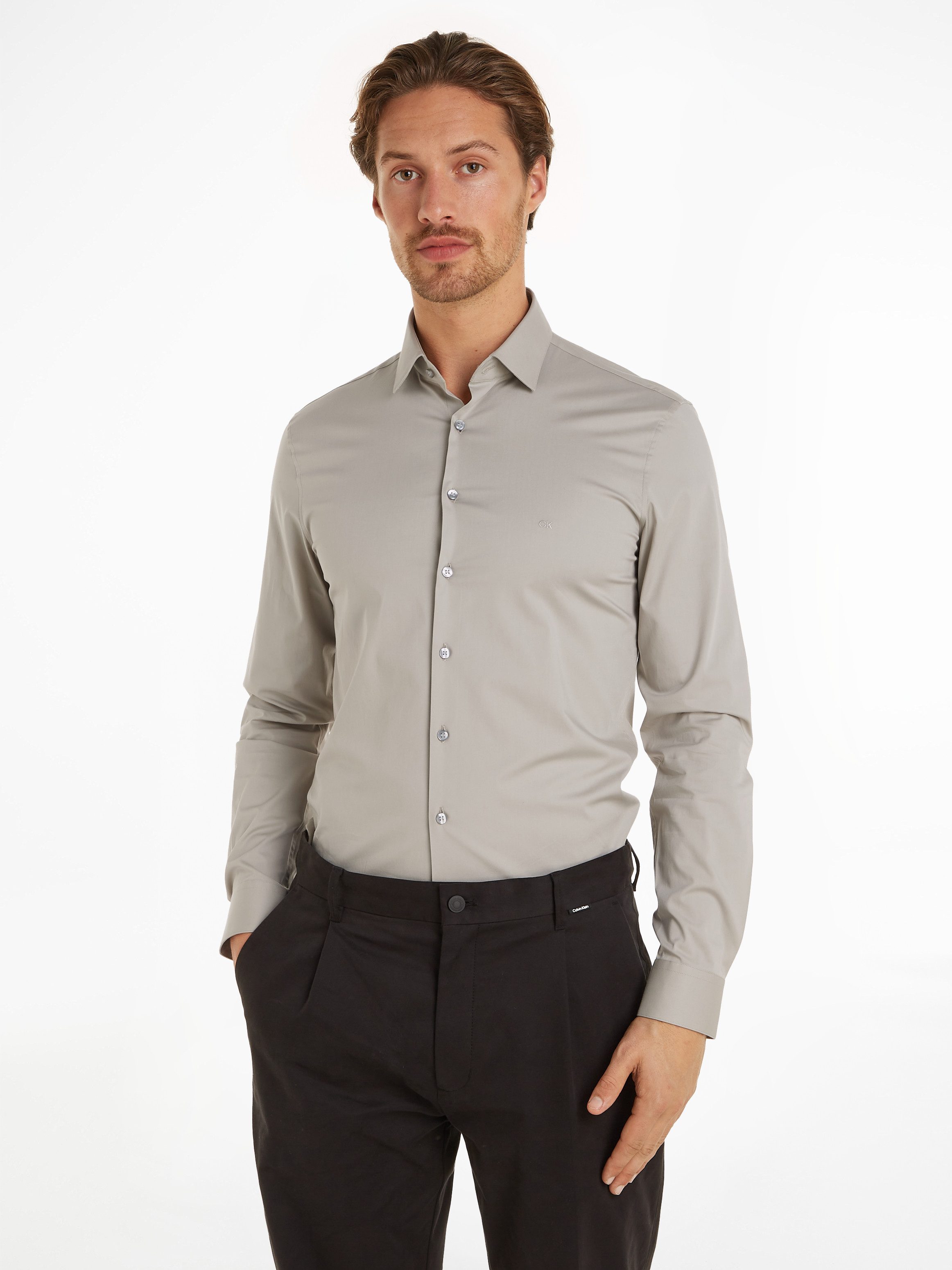 Calvin Klein Businesshemd POPLIN STRETCH SLIM günstig online kaufen