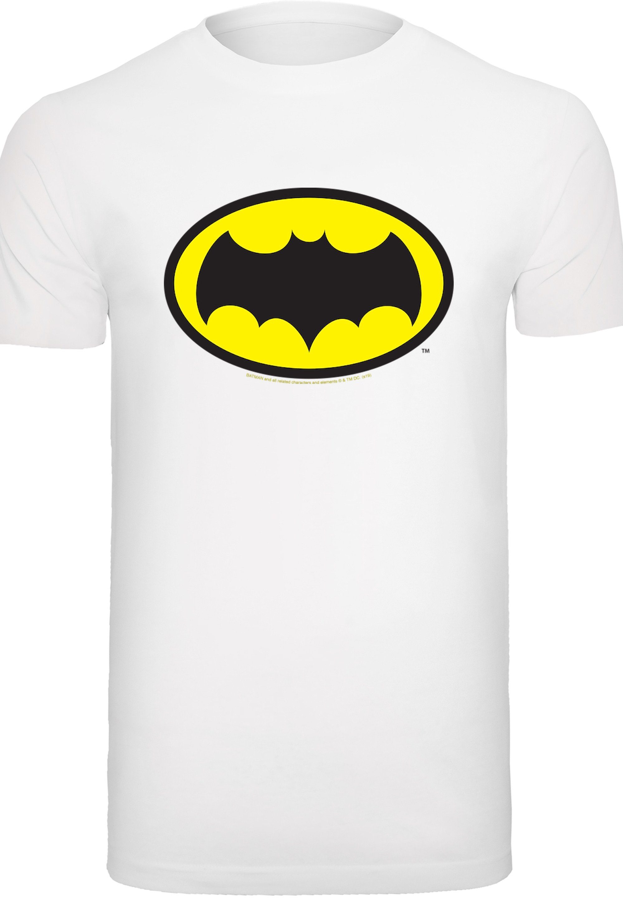 F4NT4STIC Kurzarmshirt Herren Batman TV Series Logo -BLK with T-Shirt Round Neck (1-tlg) white