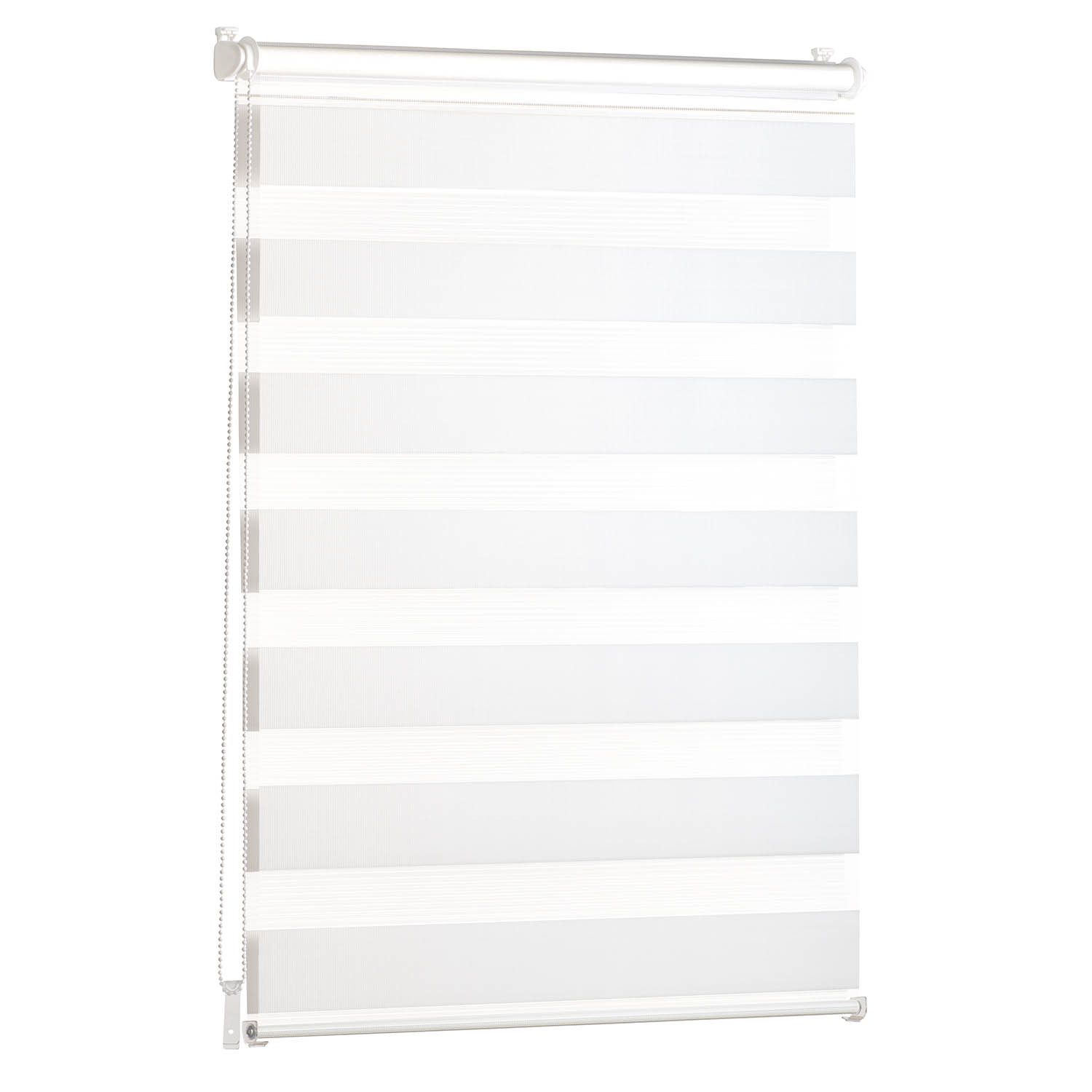 Blumtal Doppelrollo 60x155-195cm - Klemmfix Rollo Ohne Bohren In Weiß