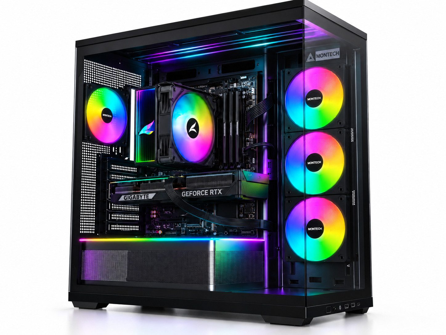 Meinpc AMD Ryzen 7 9850X3D, Radeon RX 9070 XT 16GB Gaming-PC (AMD Ryzen 7 9850X3D, 9070 XT, 32 GB RAM, 1000 GB SSD, Luft, Gaming, Gamer, Windows 11 Pro, RGB, DDR5, 3D Cache)