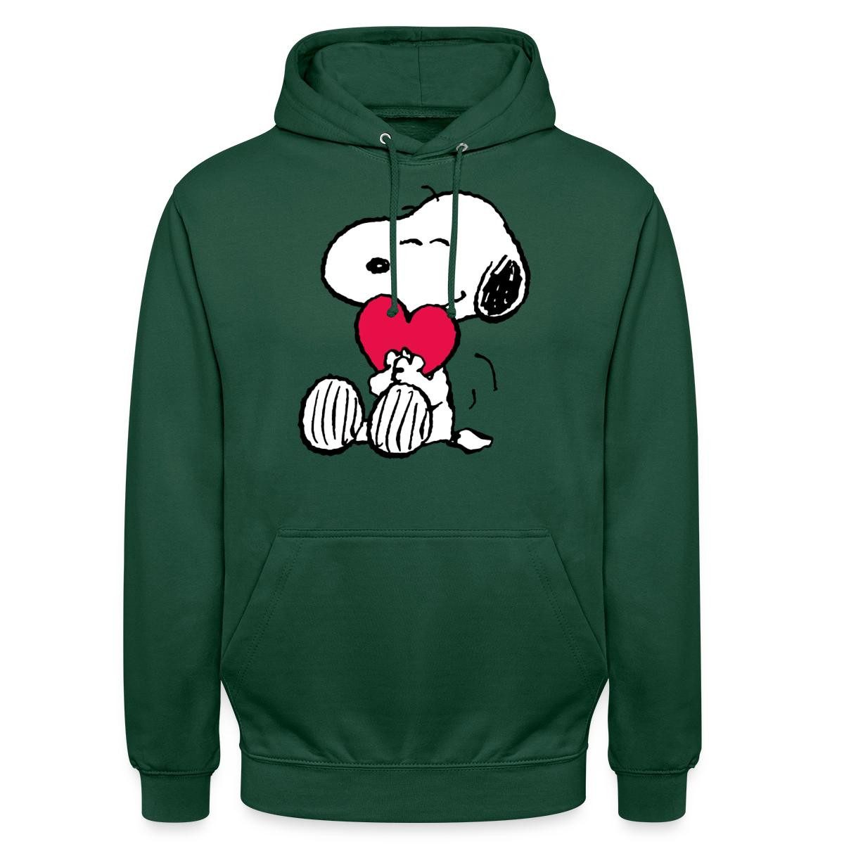 Spreadshirt Hoodie Peanuts Snoopy Herz Love Geschenk Unisex Hoodie (1-tlg)