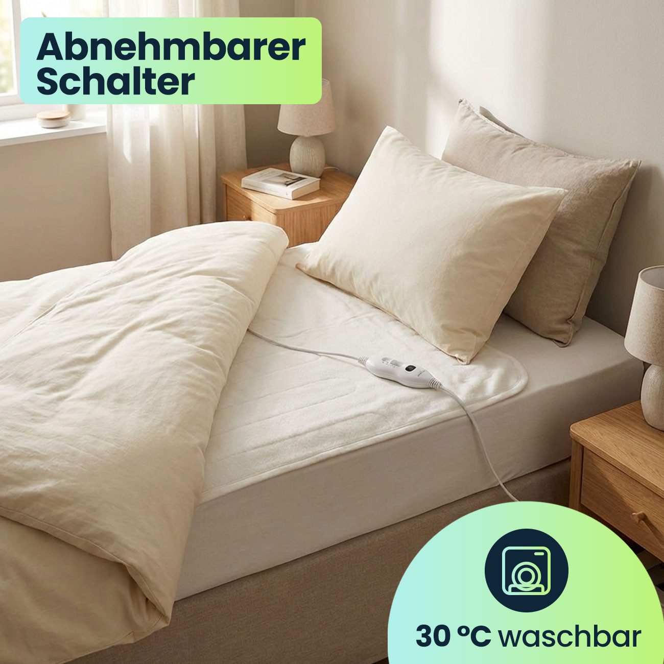 Nedis Heizdecke Komfort-Wärmeunterbett (150x80cm): Matratzenheizung fürs Bett
