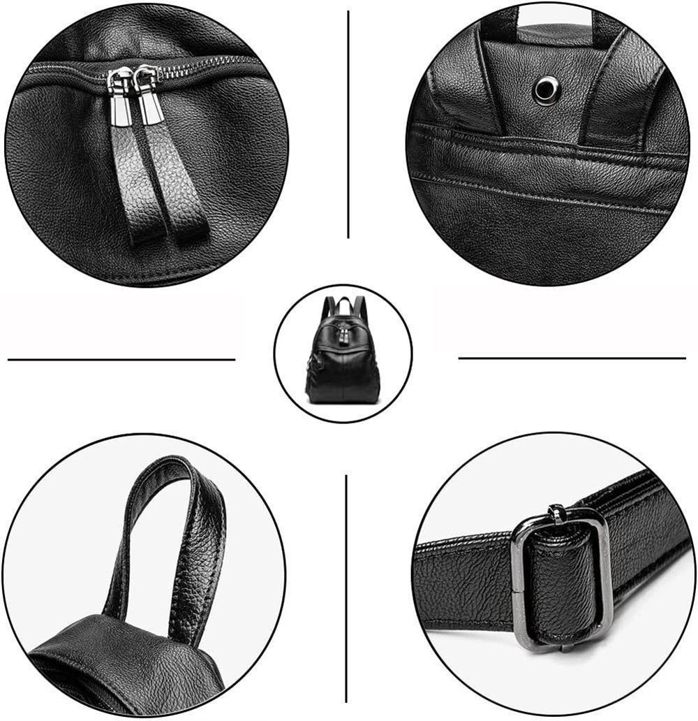 YRIIOMO Freizeitrucksack Damen leder Wasserdicht Rucksack günstig online kaufen
