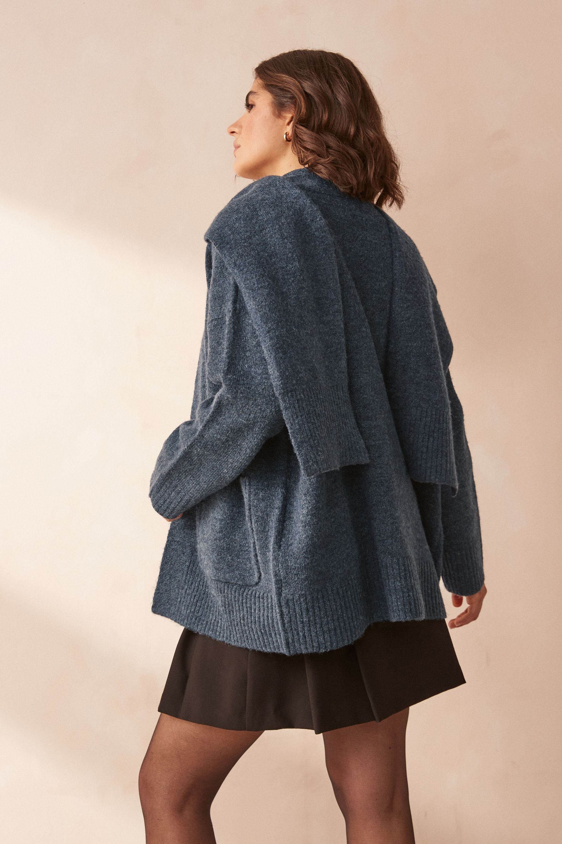 Next Strickjacke Strickjacke mit Schal (1-tlg) günstig online kaufen