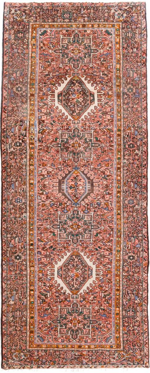 Orientteppich Yazd 146x384 Handgeknüpfter Orientteppich / Perserteppich Läufer, Nain Trading, rechteckig, Höhe: 12 mm