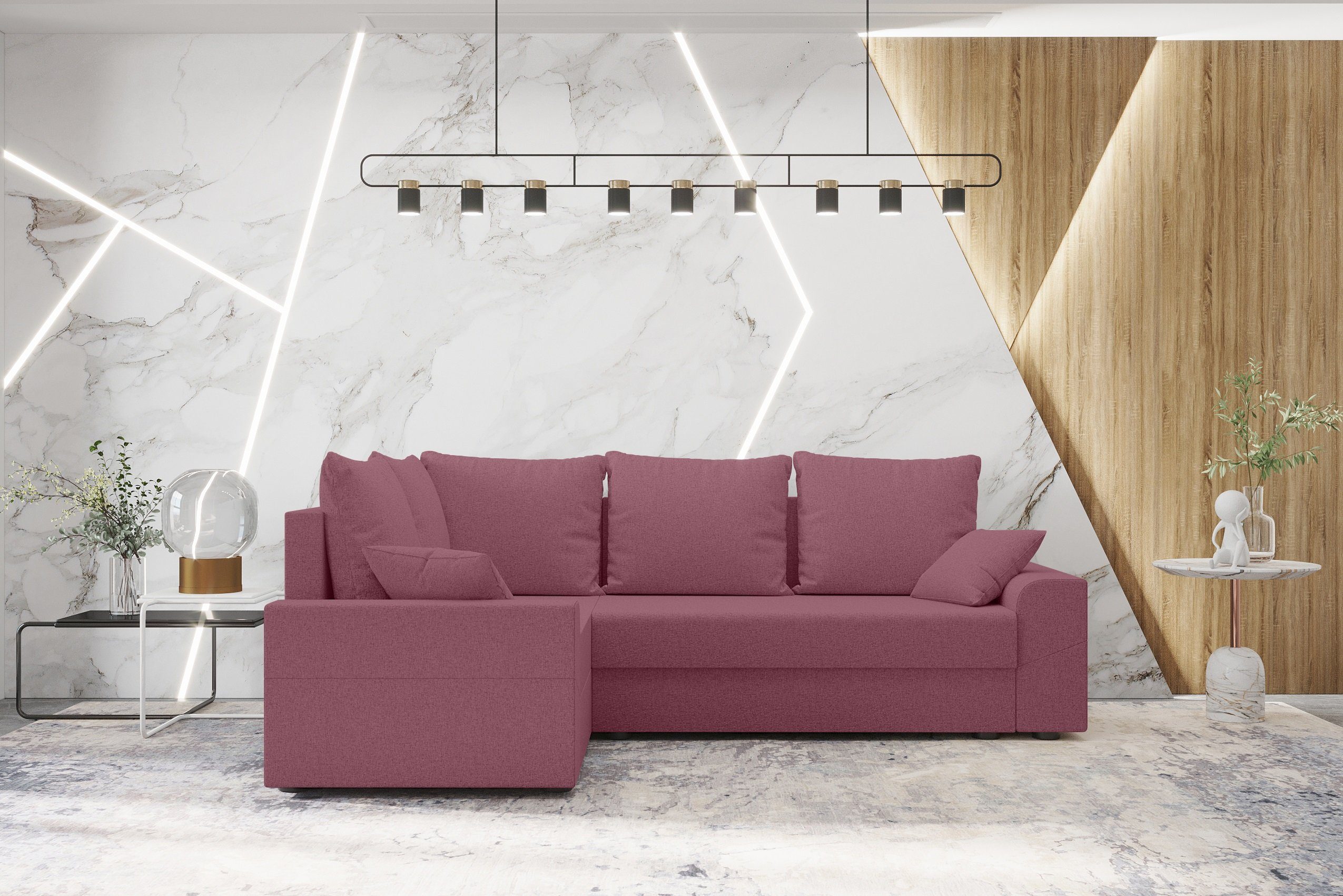 Eckcouch, mit Ecksofa mit Montero, Stylefy Bettfunktion, Bettkasten, L-Form, Modern Design Sofa, Sitzkomfort,